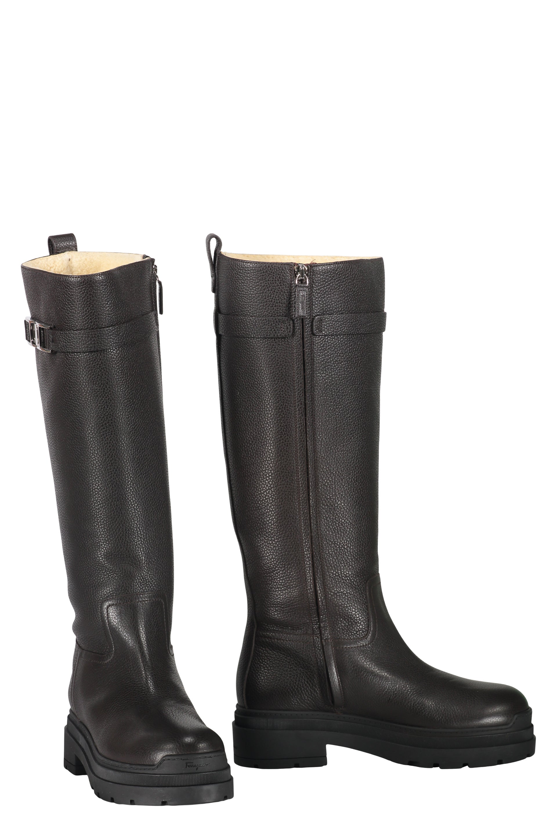 Leather boots