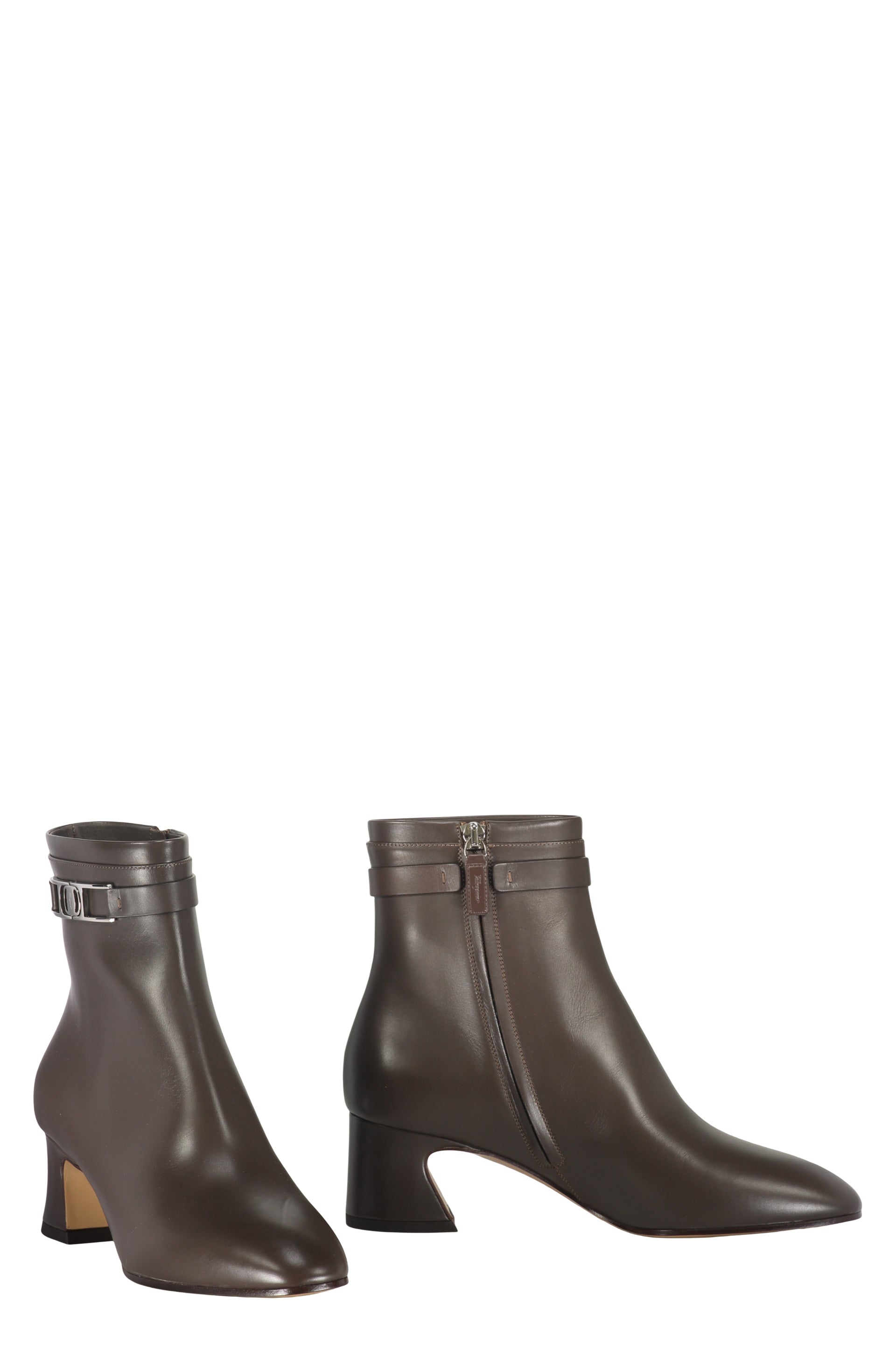 Leather ankle boots