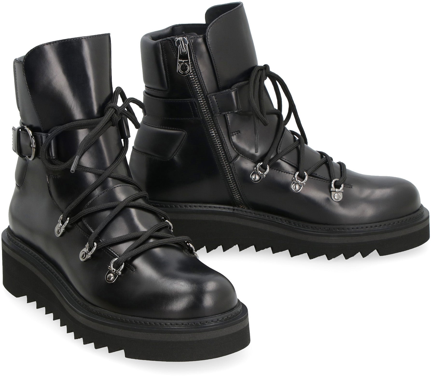 Leather ankle boots
