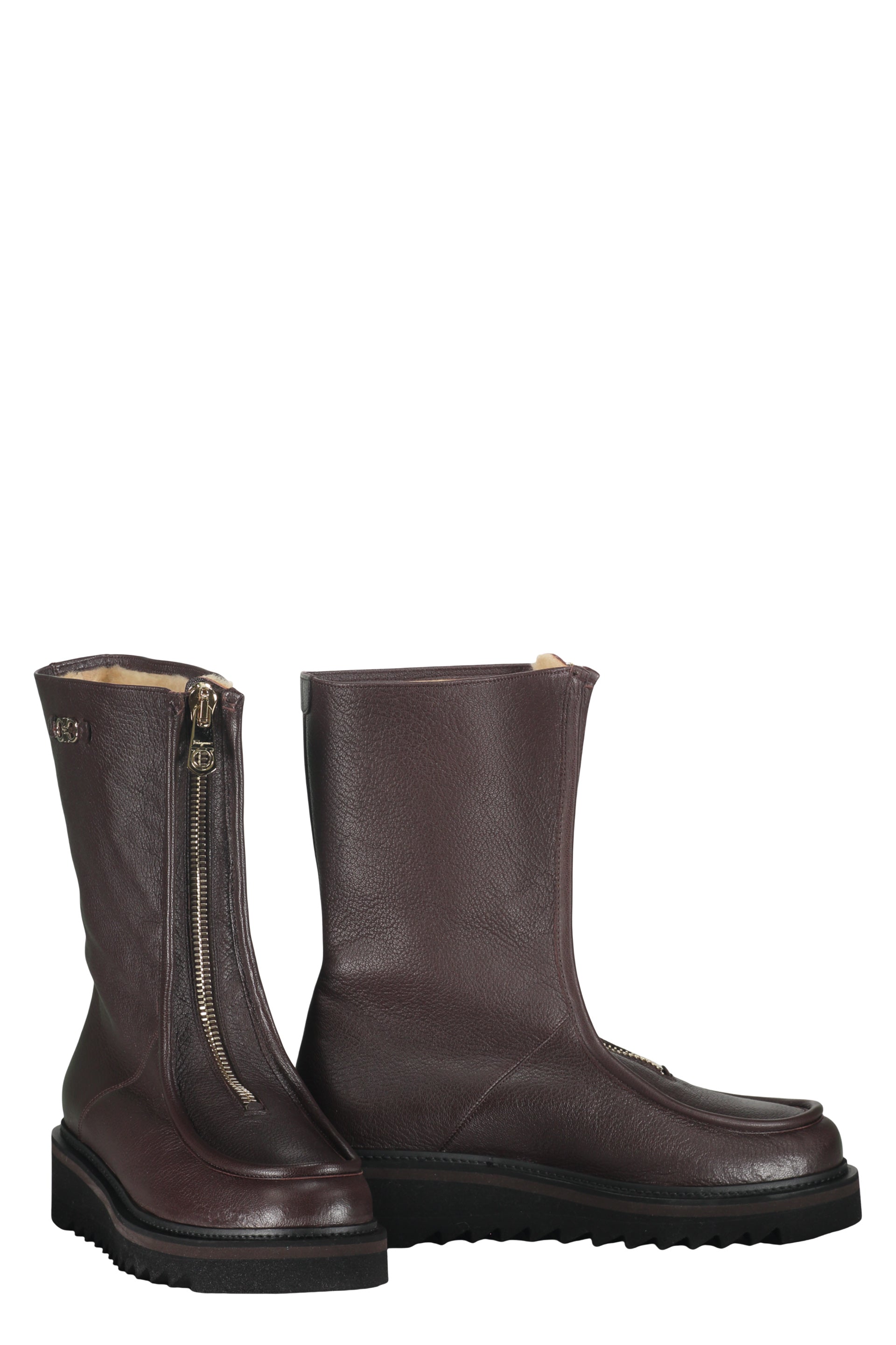 Leather ankle boots