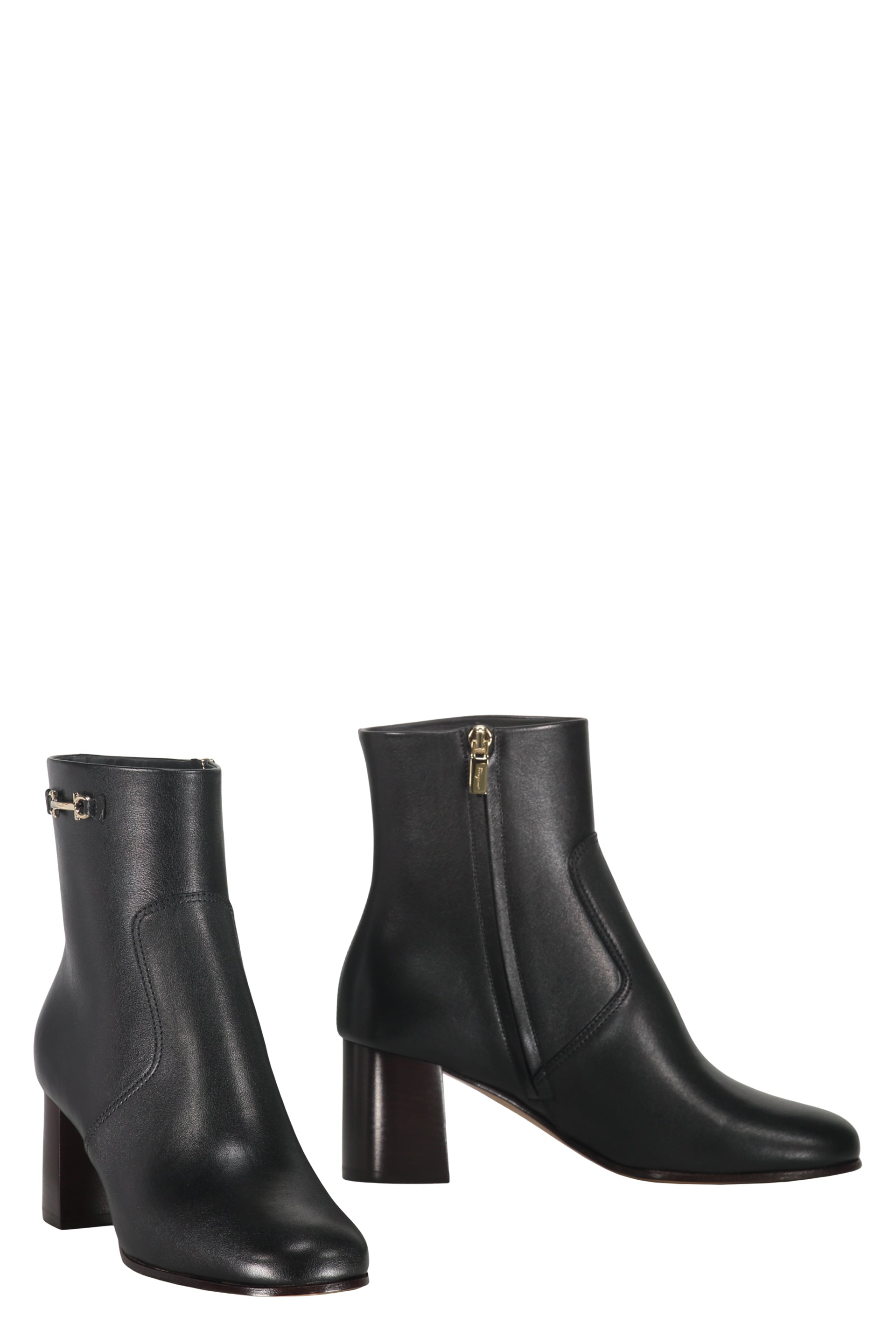 Leather ankle boots