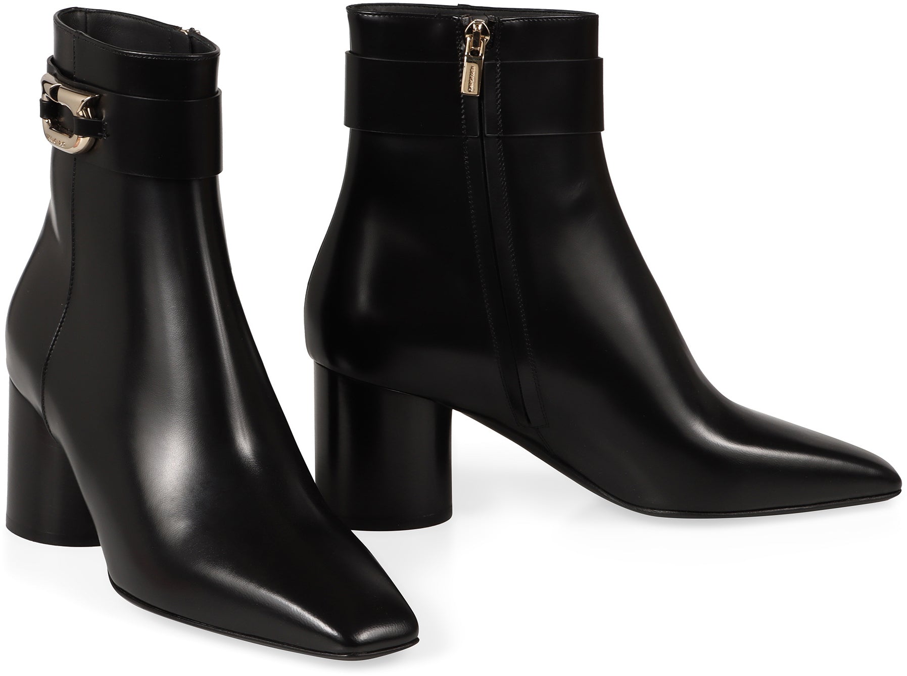 Leather ankle boots