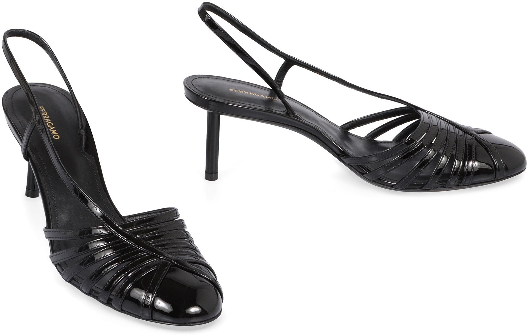 Patent leather pumps