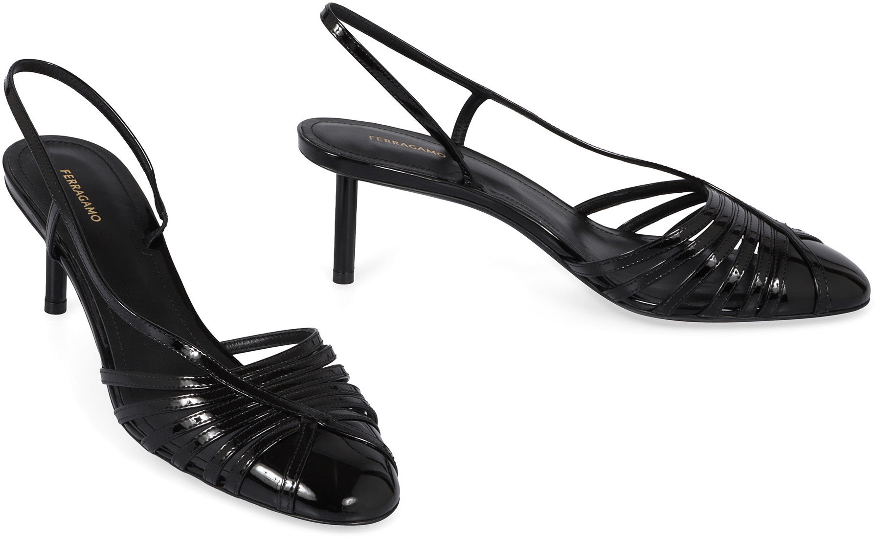 Patent leather pumps