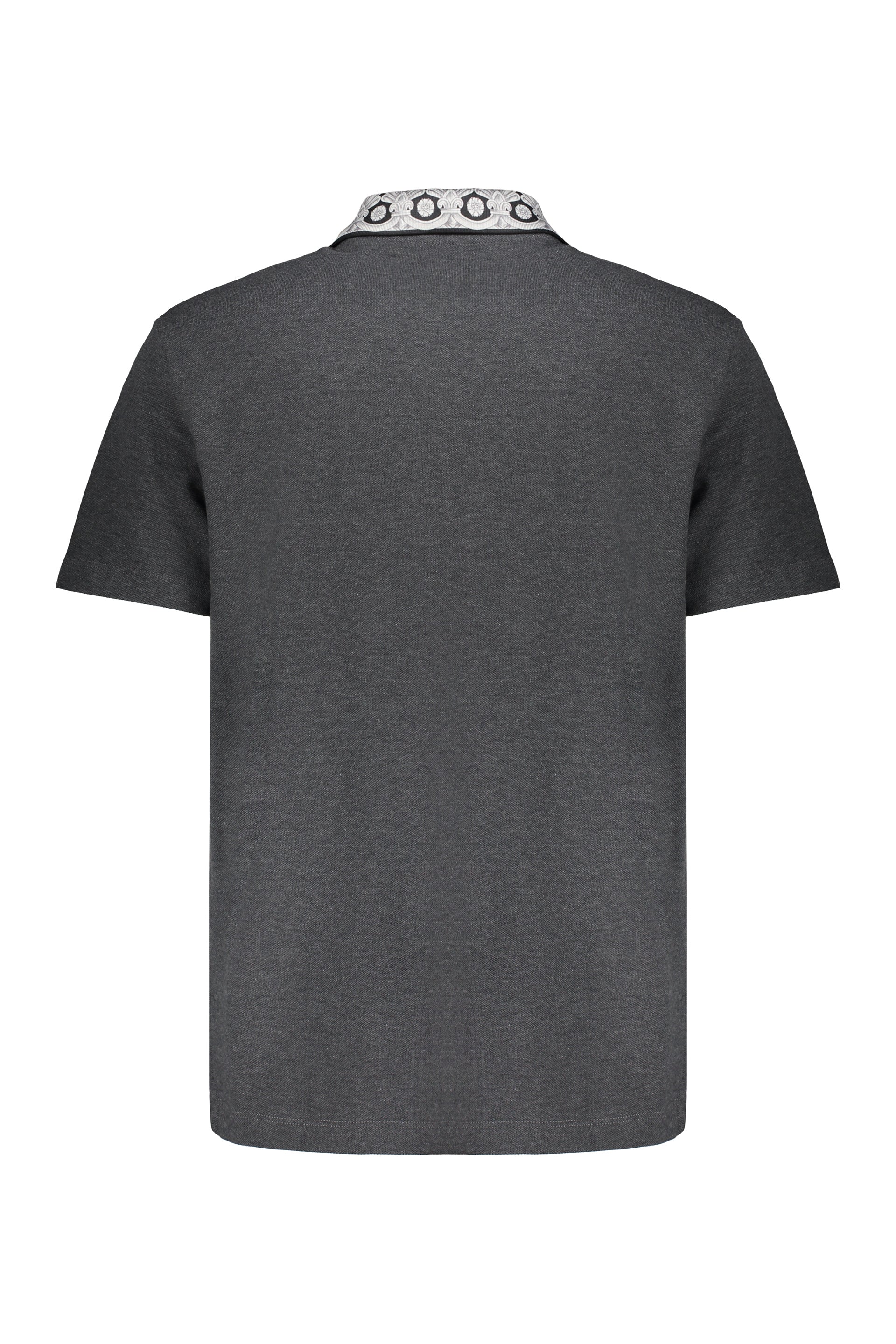Embroidered cotton polo shirt
