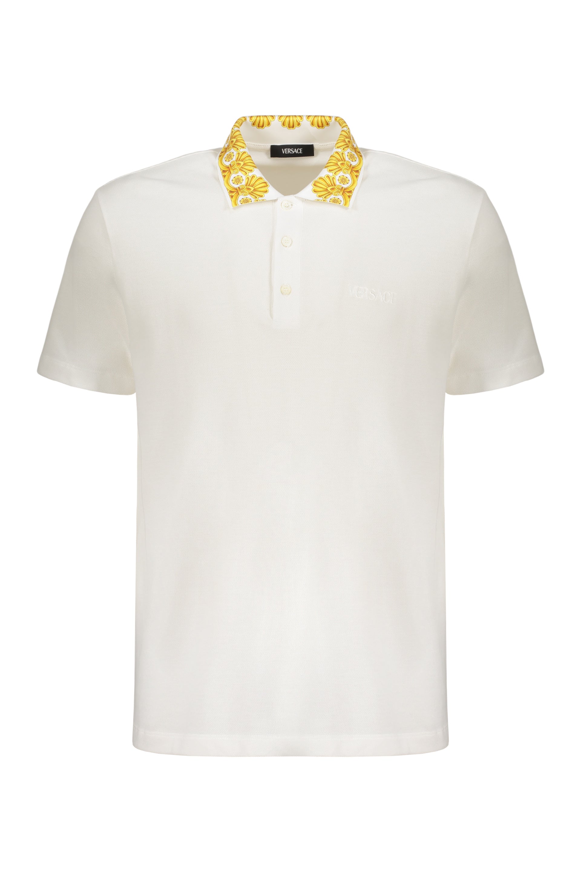 Embroidered cotton polo shirt