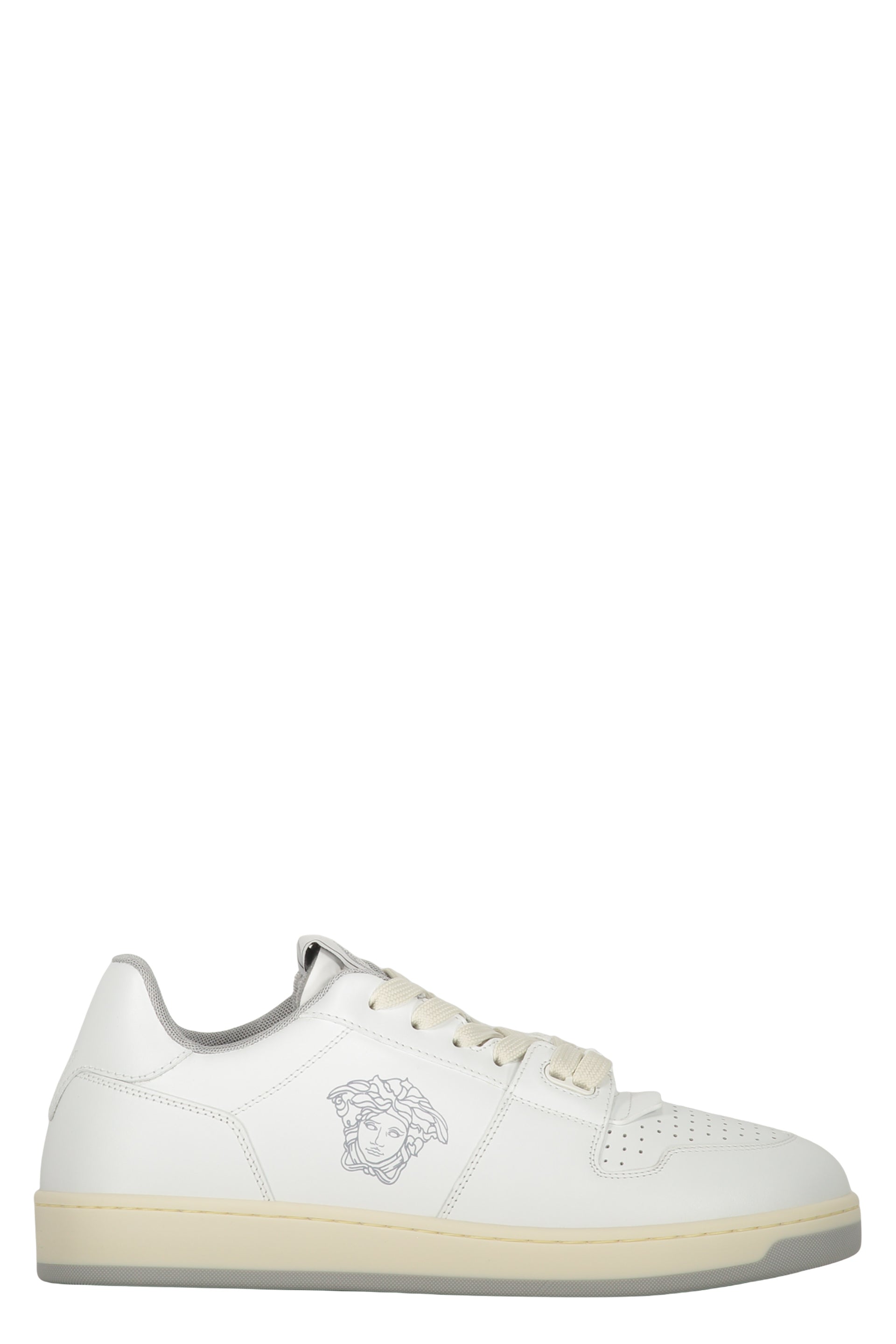 Logo detail leather sneakers