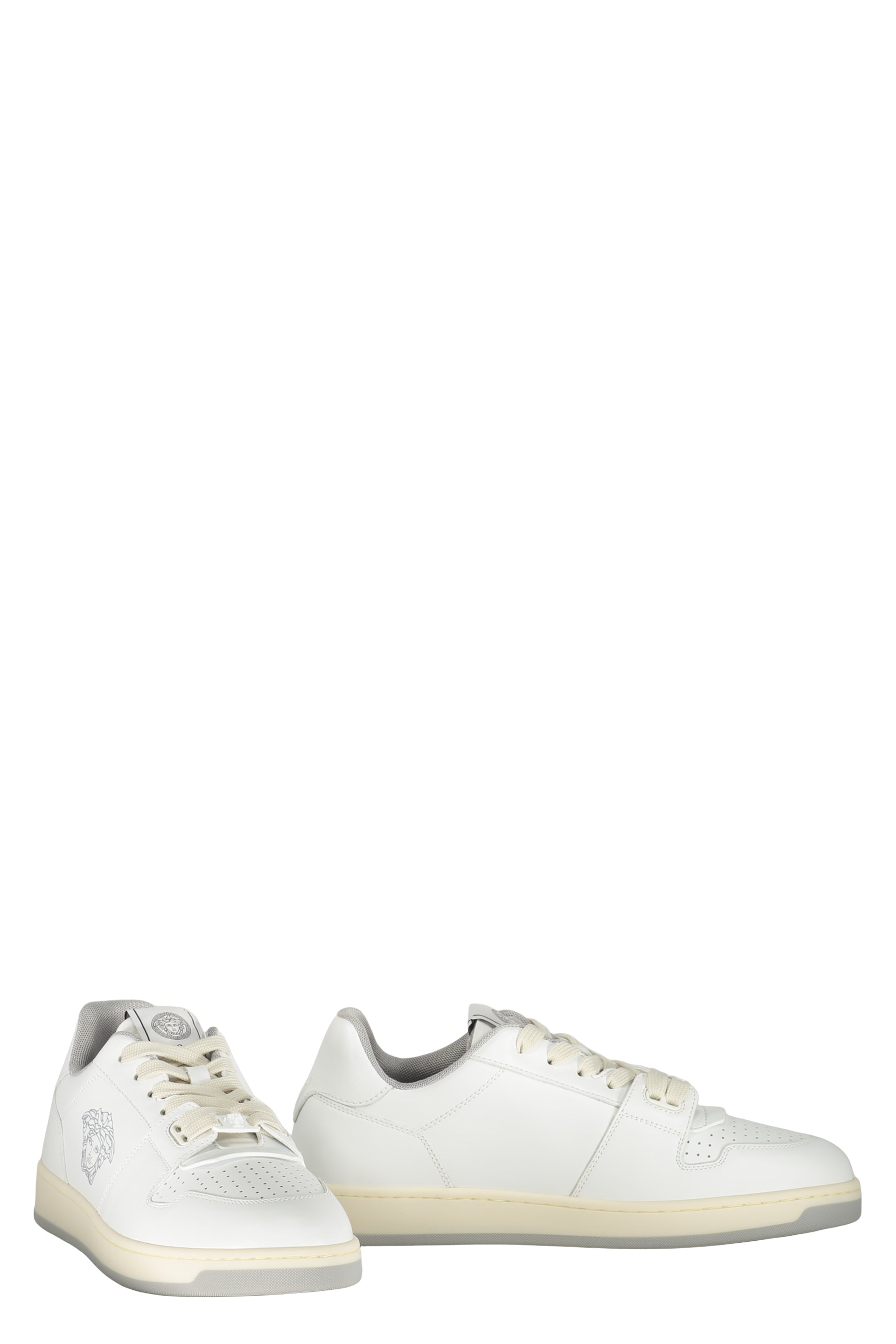 Logo detail leather sneakers