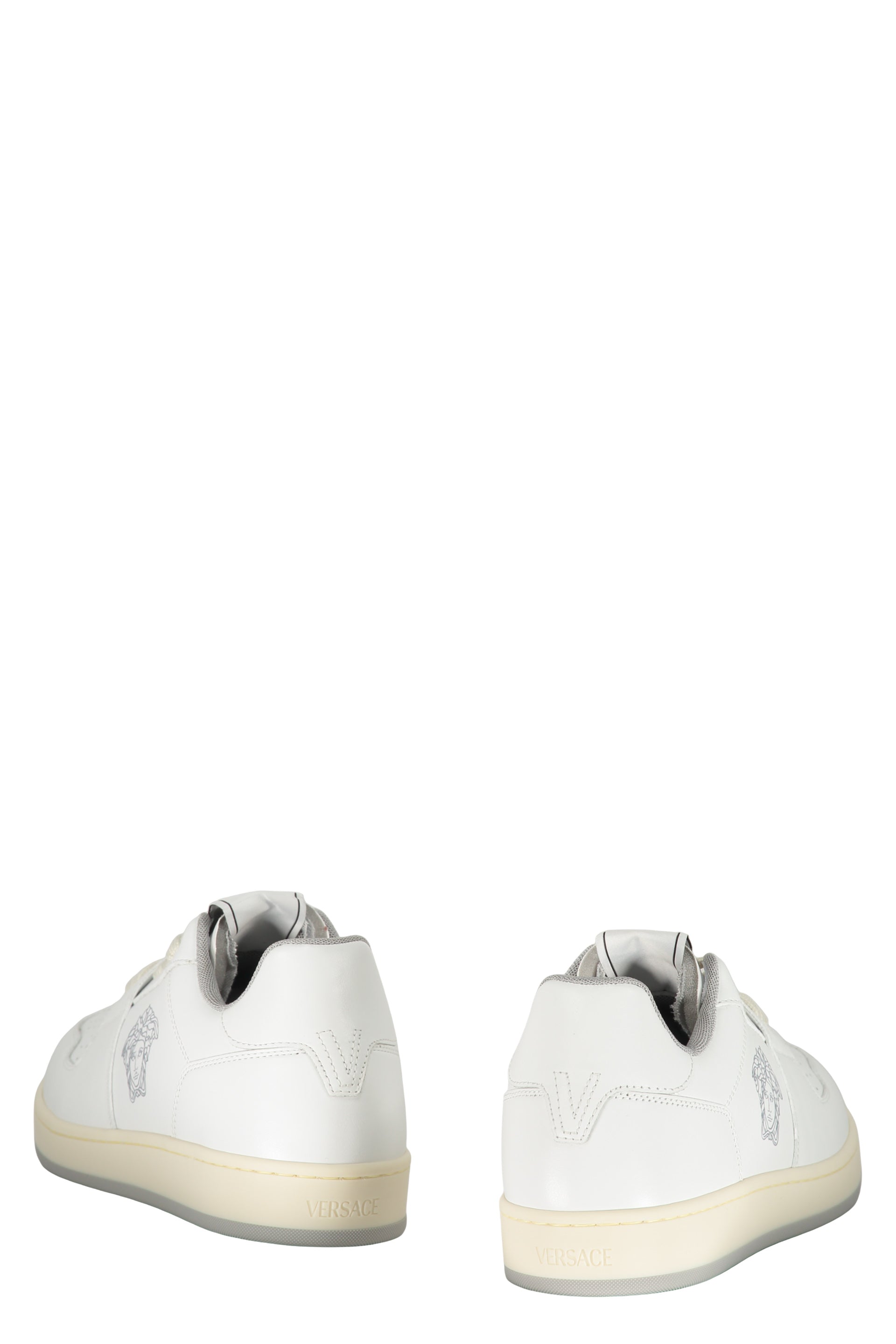 Logo detail leather sneakers