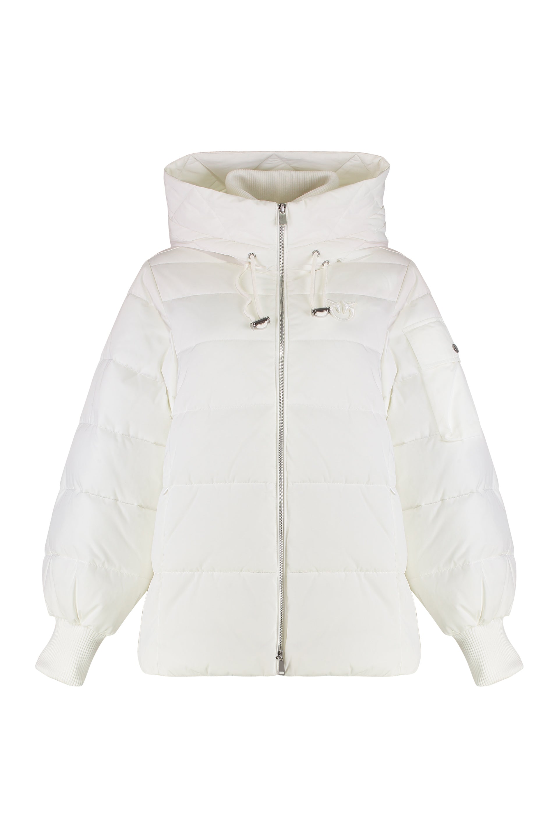 Crusca Hooded short down jacket