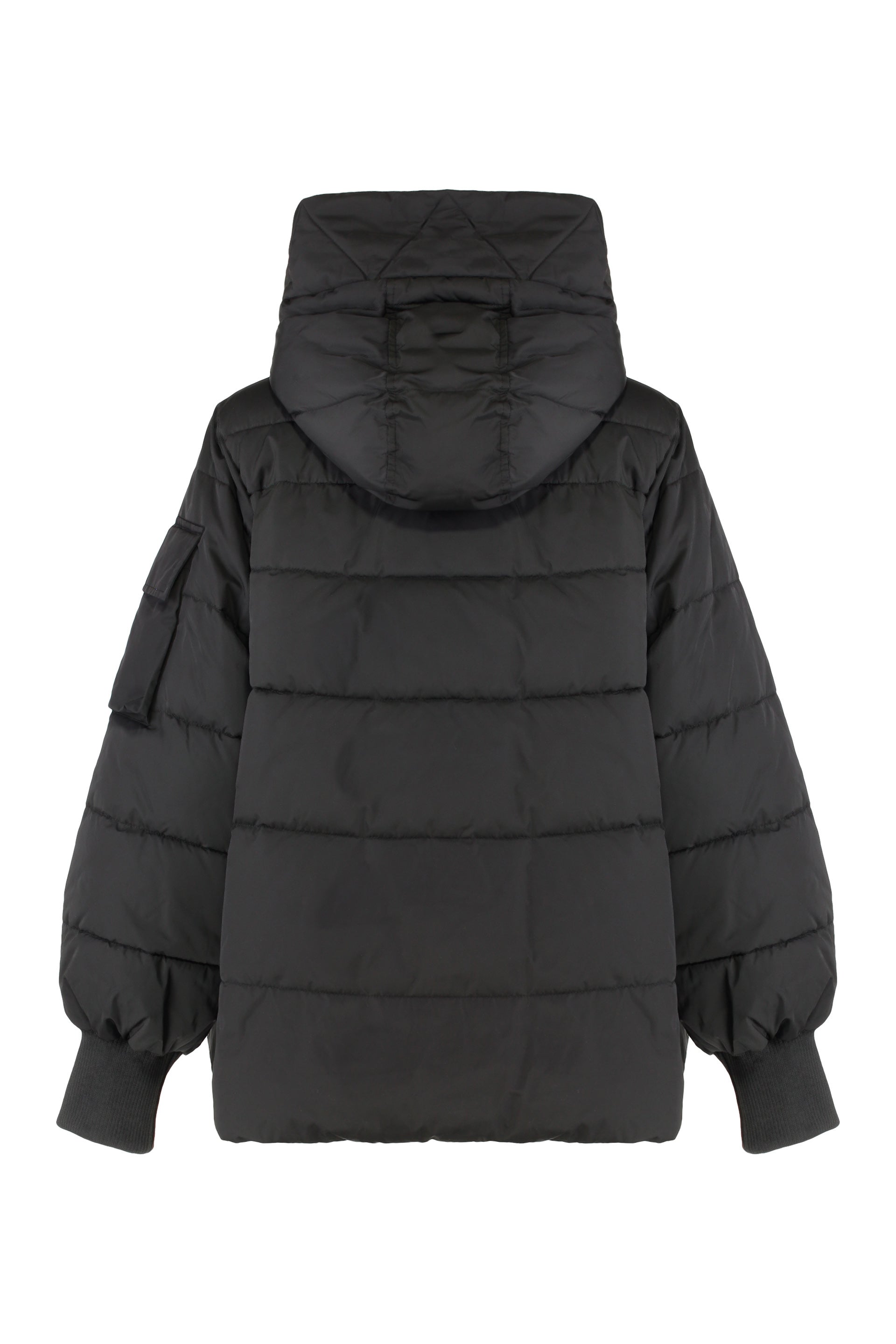Crusca Hooded short down jacket