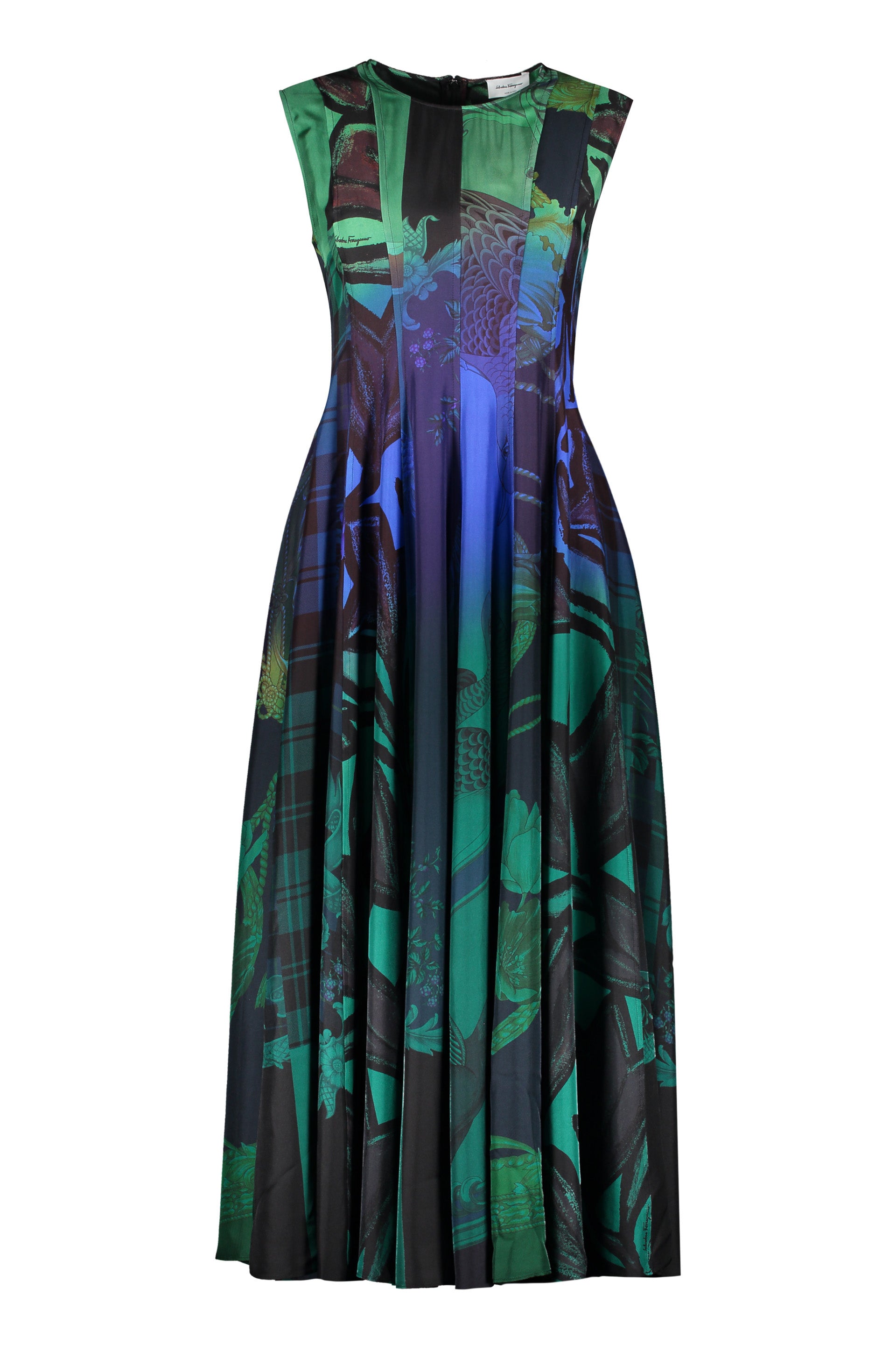 Printed silk dress