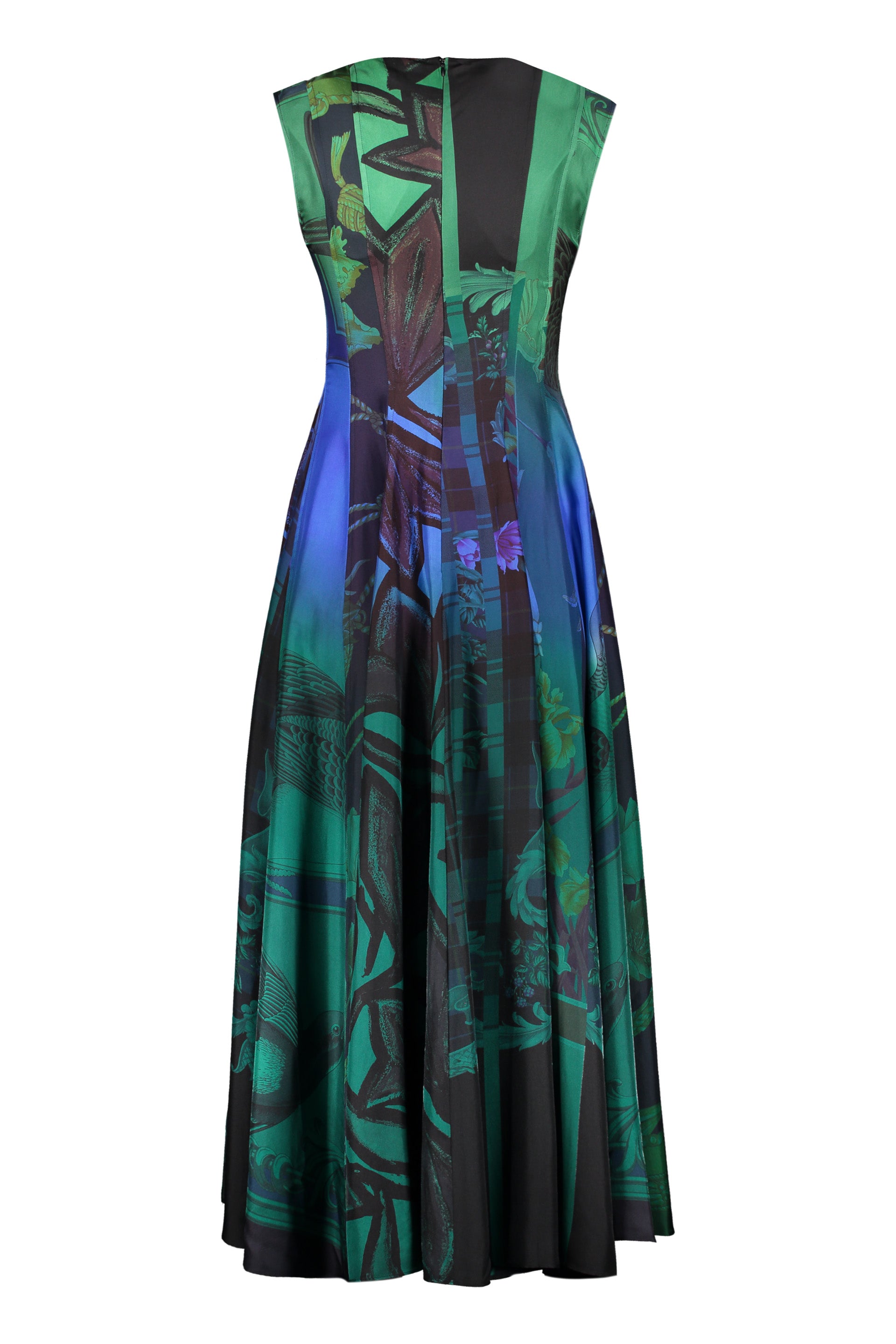 Printed silk dress