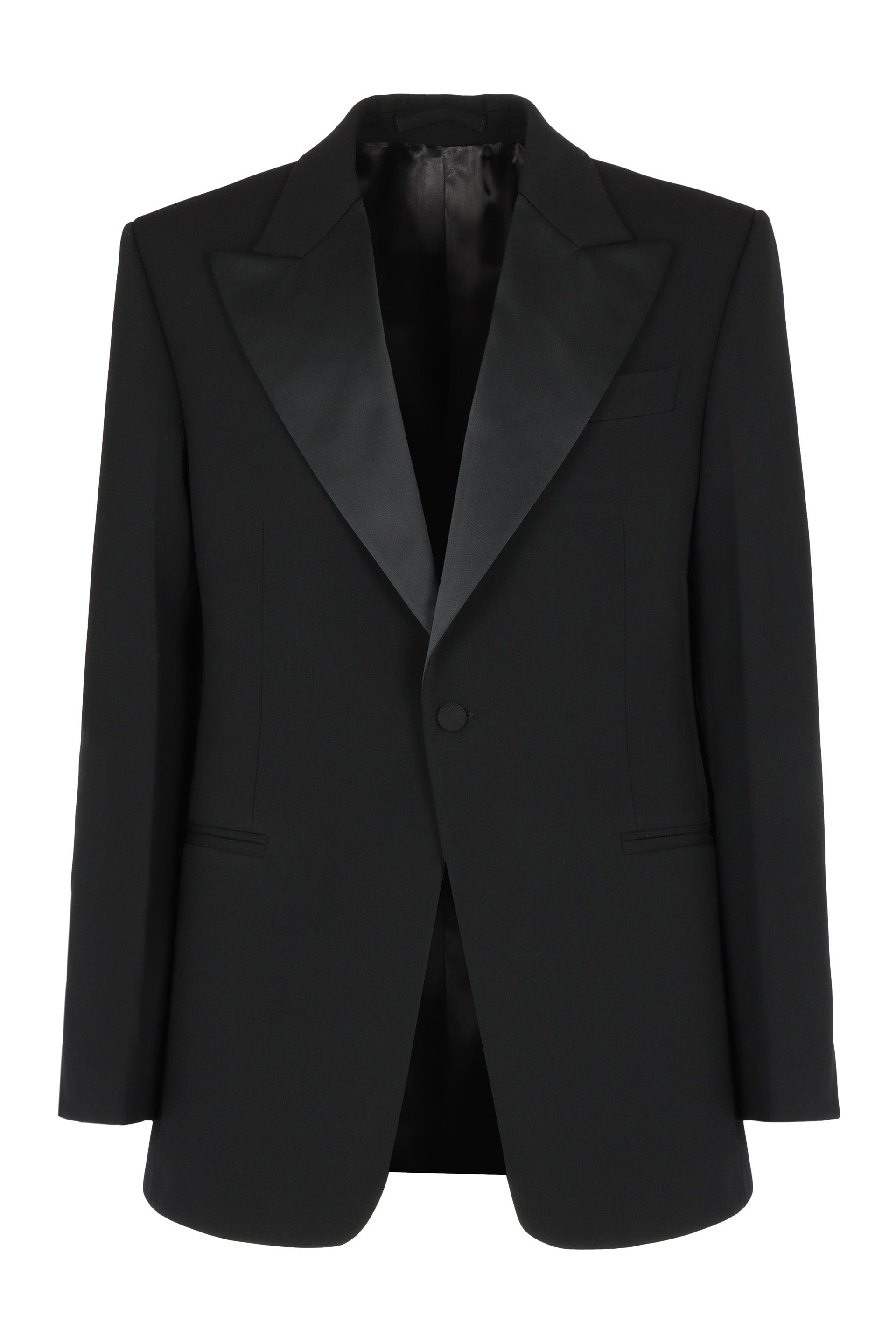 Contrasting lapel tuxedo blazer