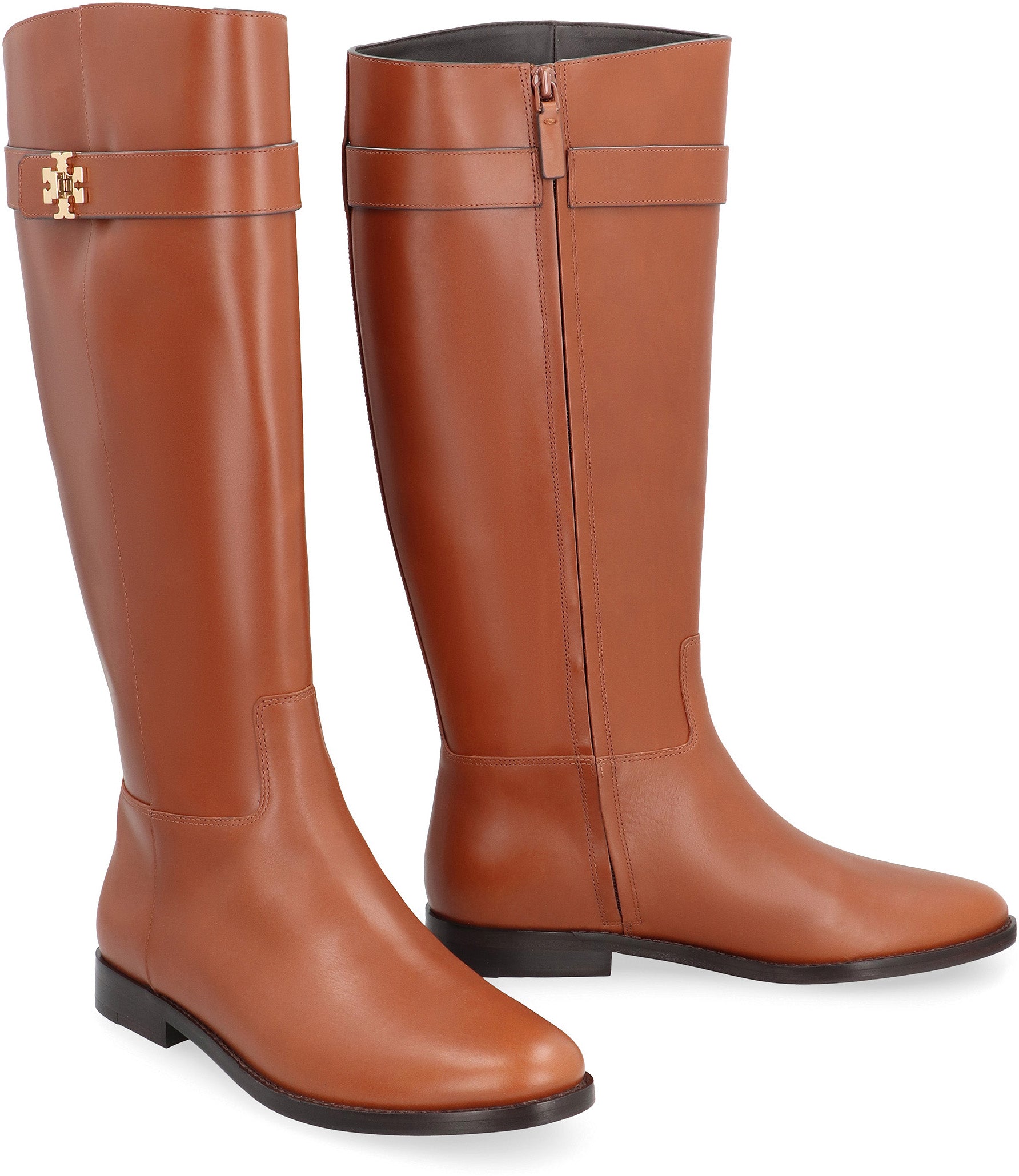 T Lock Leather boots