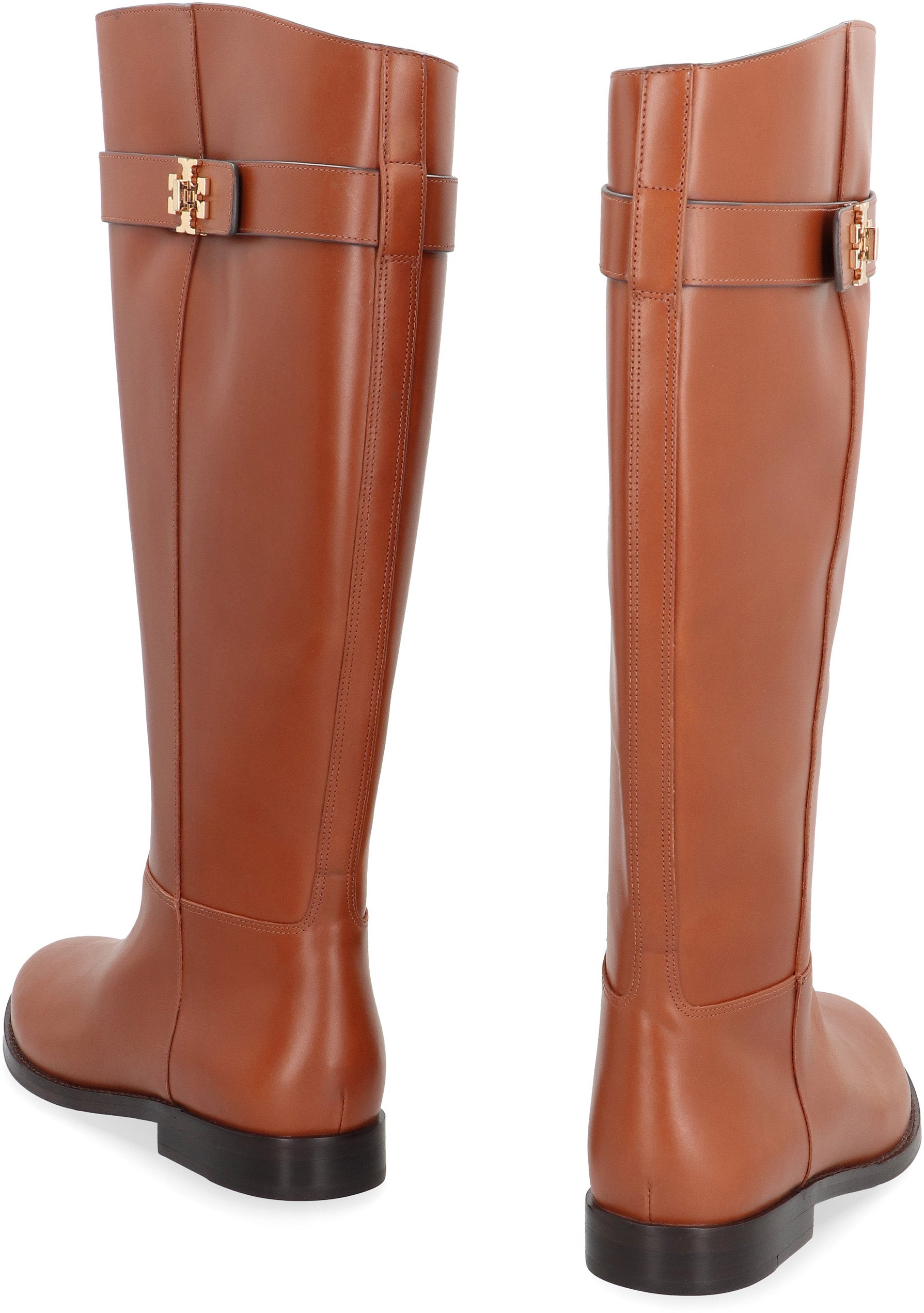 T Lock Leather boots