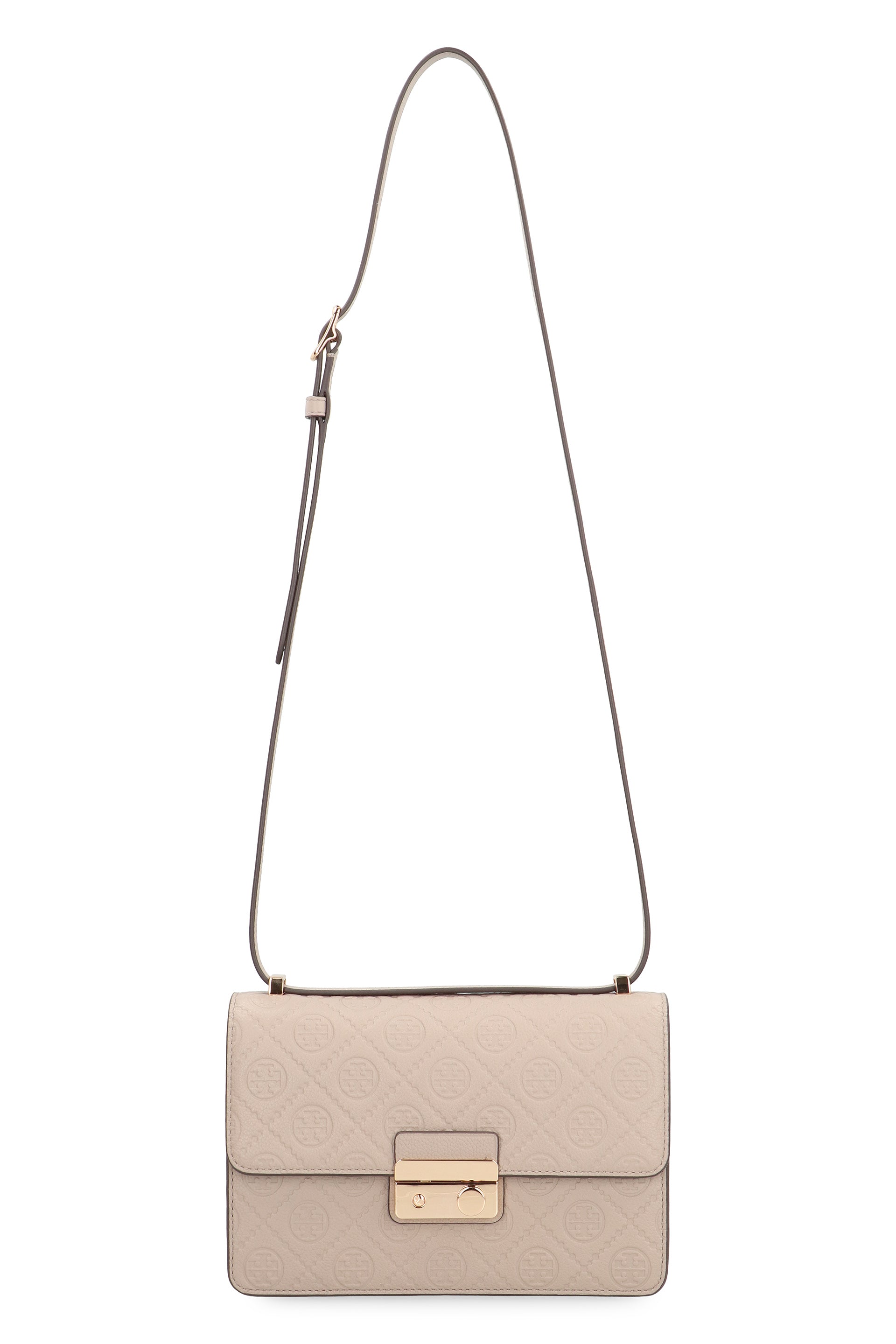 T Monogram leather shoulder bag