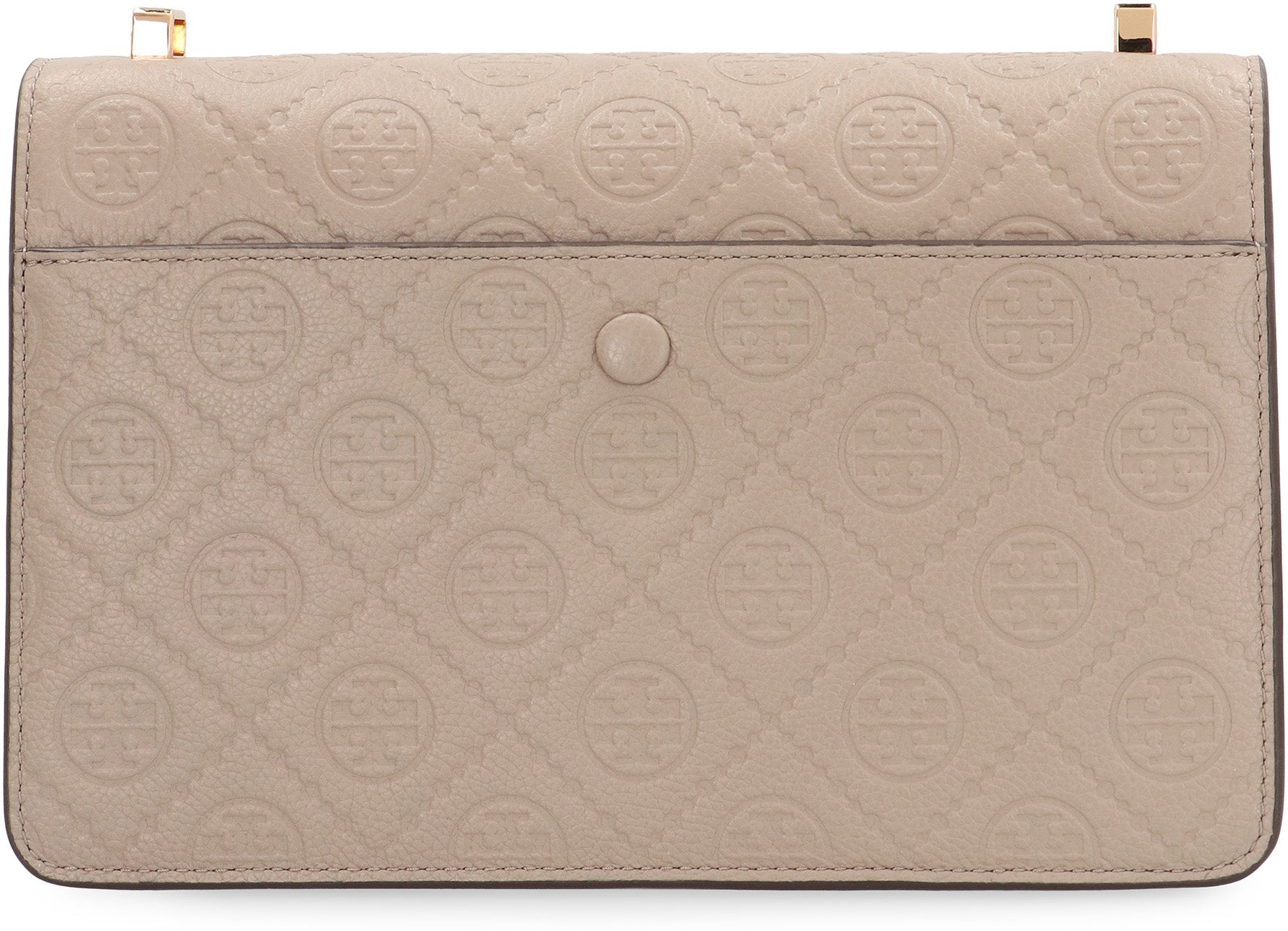 T Monogram leather shoulder bag