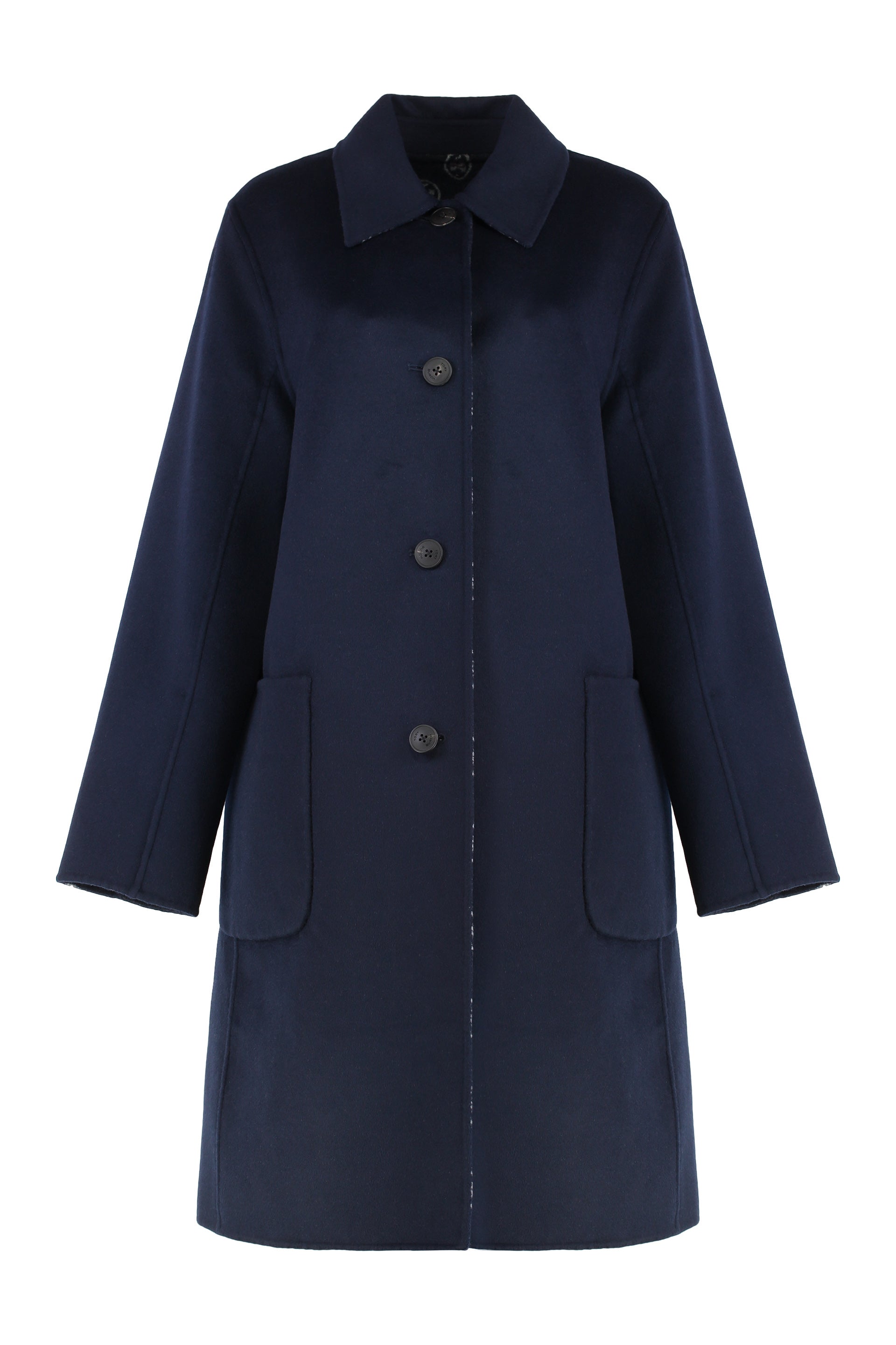 Reversible wool coat