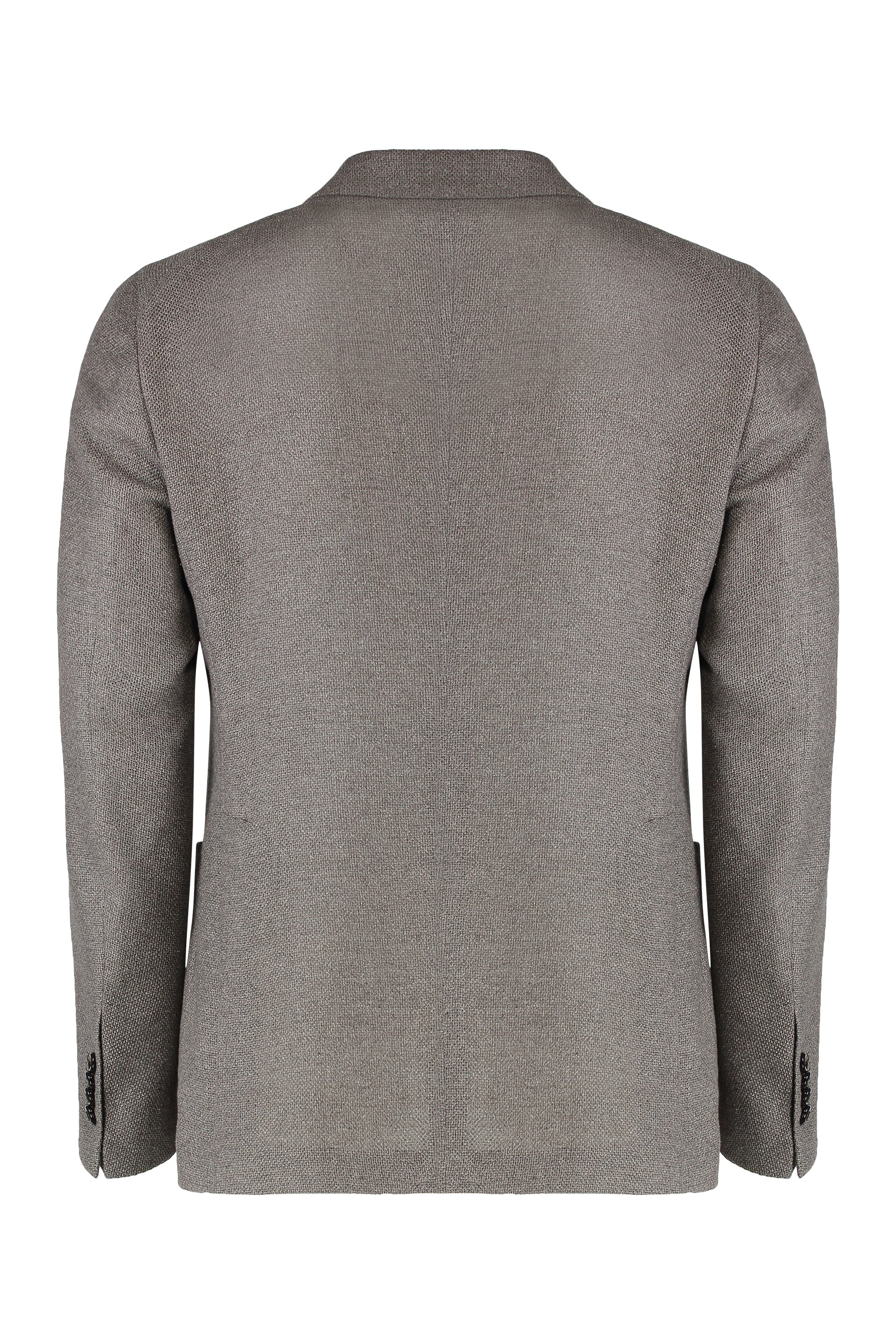 Double-breasted wool and silk jacket