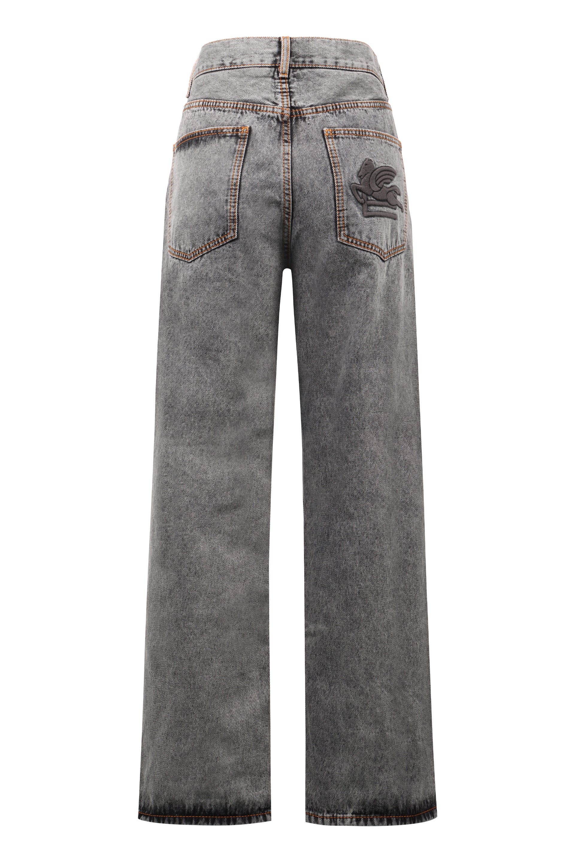 5-pocket straight-leg jeans