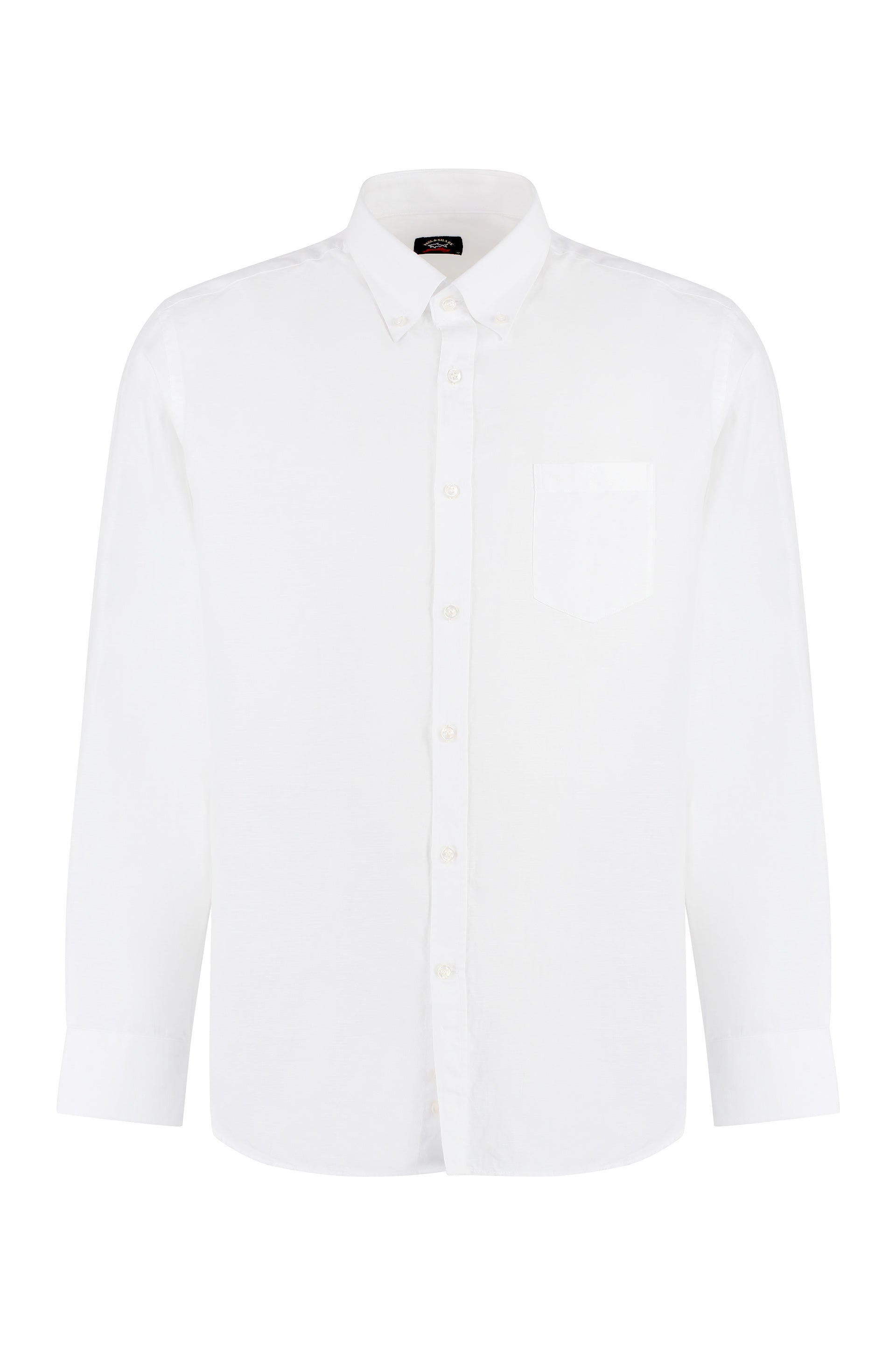 Long sleeve cotton blend shirt