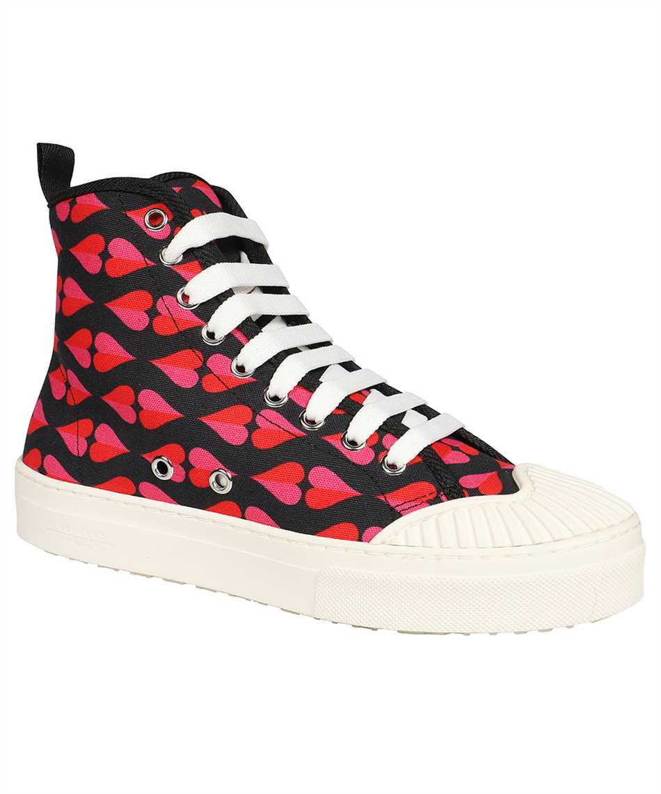 High-top fabric sneakers
