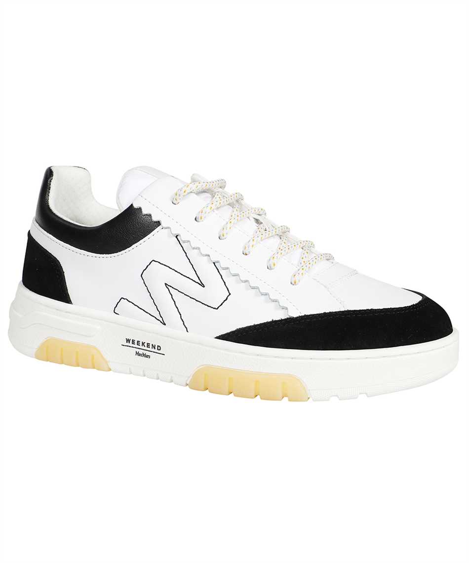 Logo detail leather sneakers