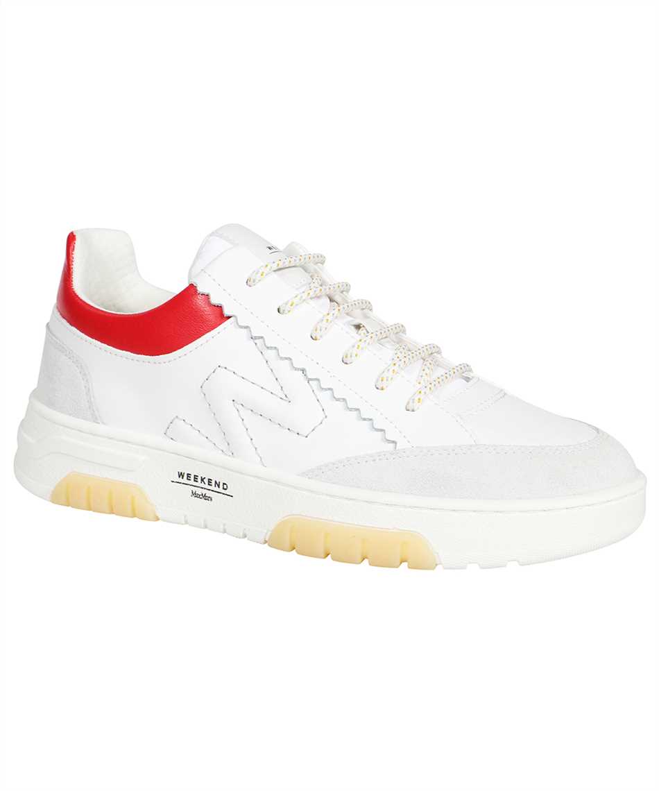 Logo detail leather sneakers
