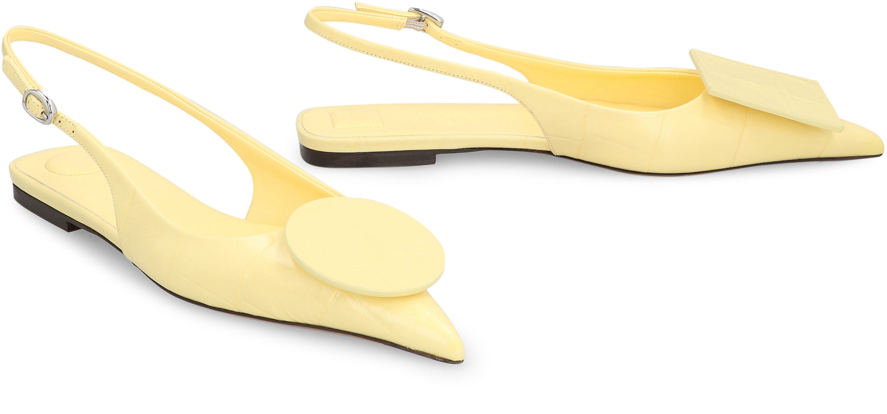 Duelo Leather slingback pumps