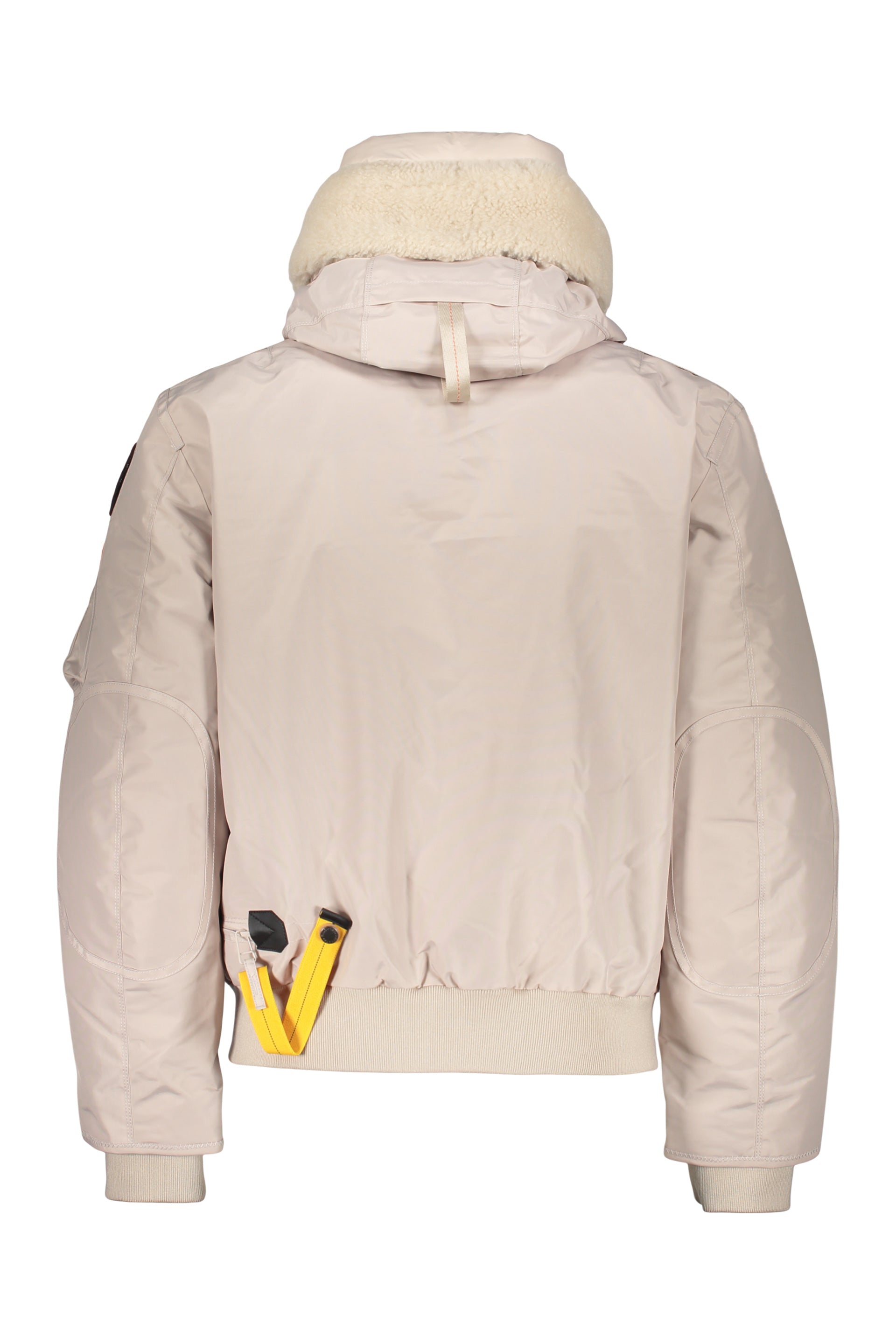 Winter bomber jacket beige with synthetic fur