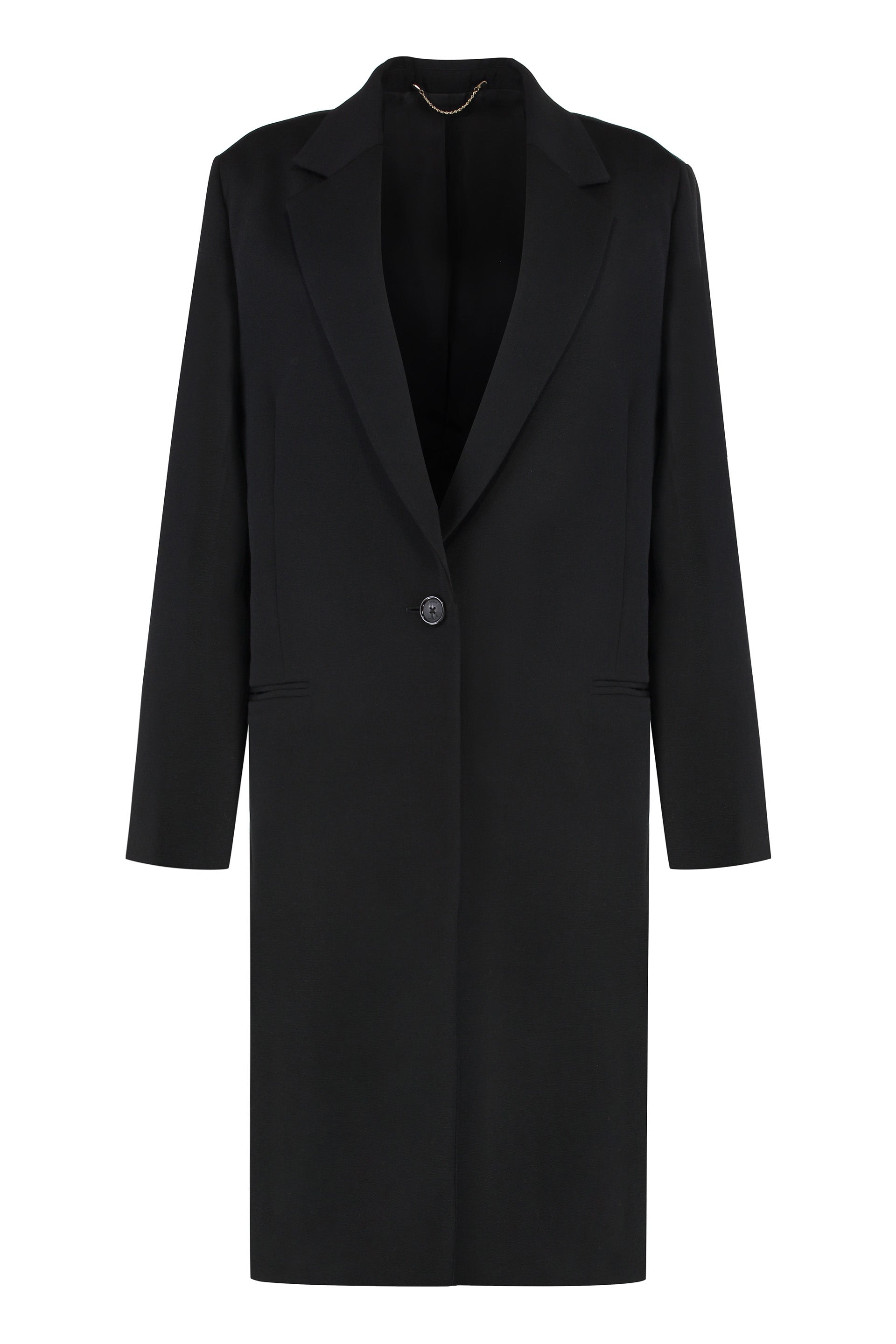 Single-breasted wool coat