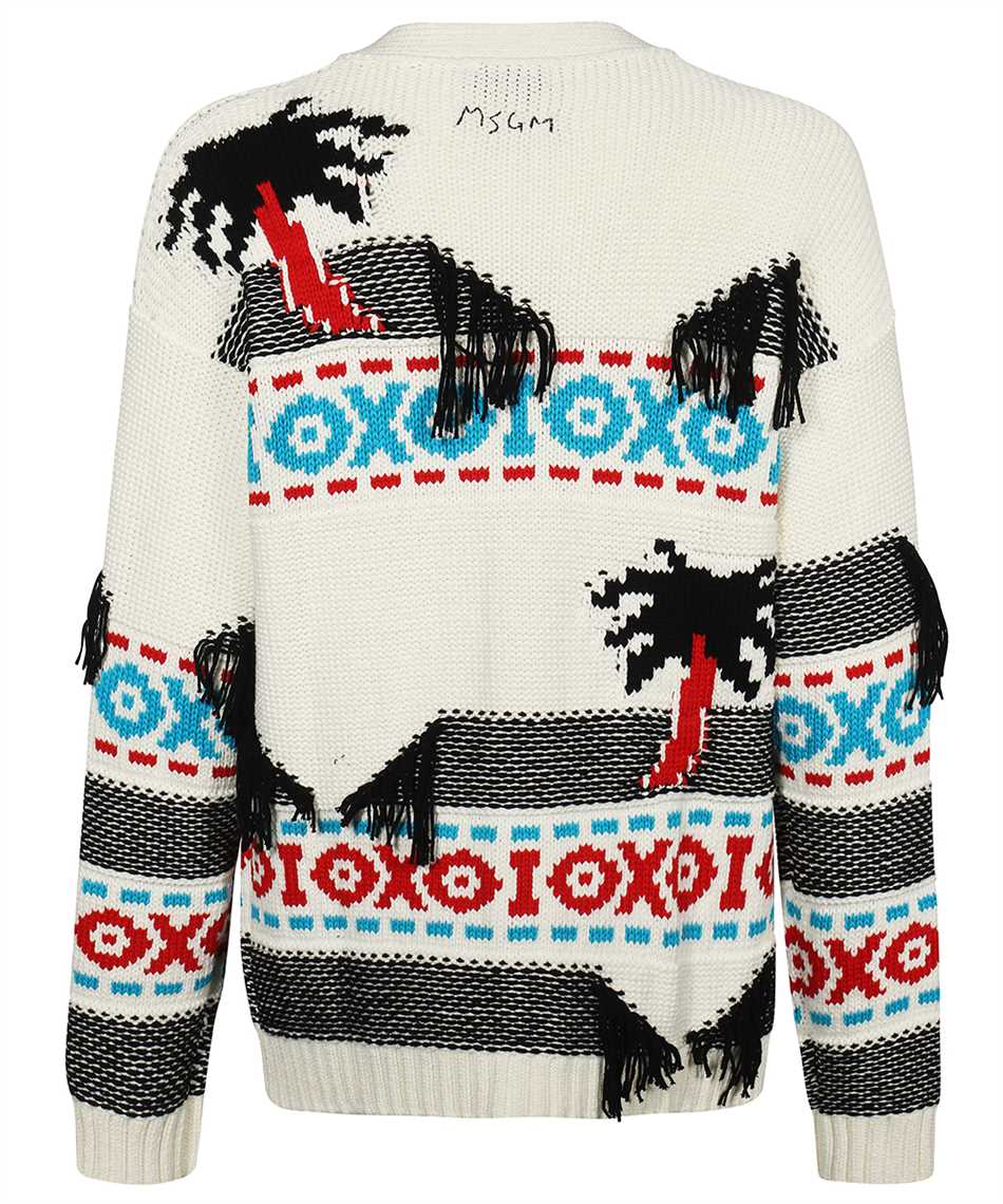 Cotton fringed cardigan