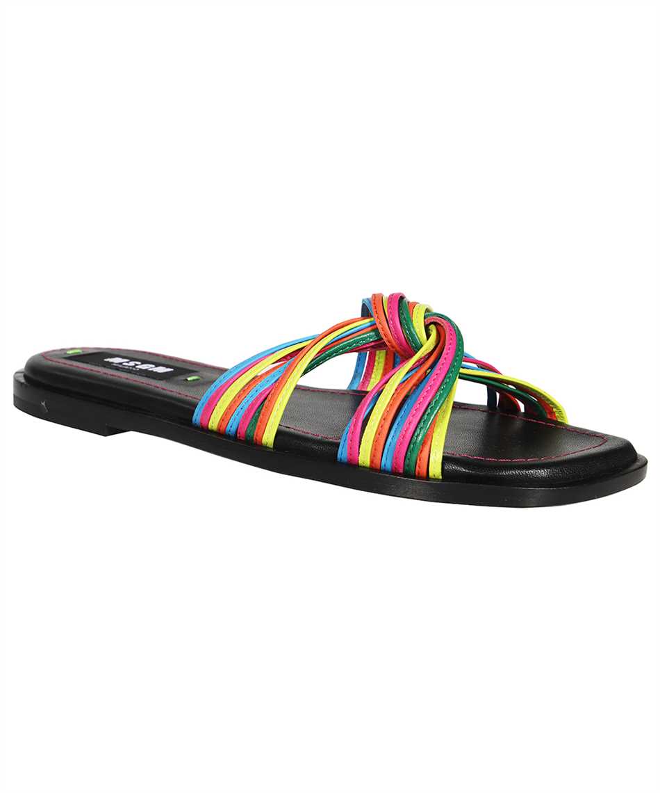 Leather slides