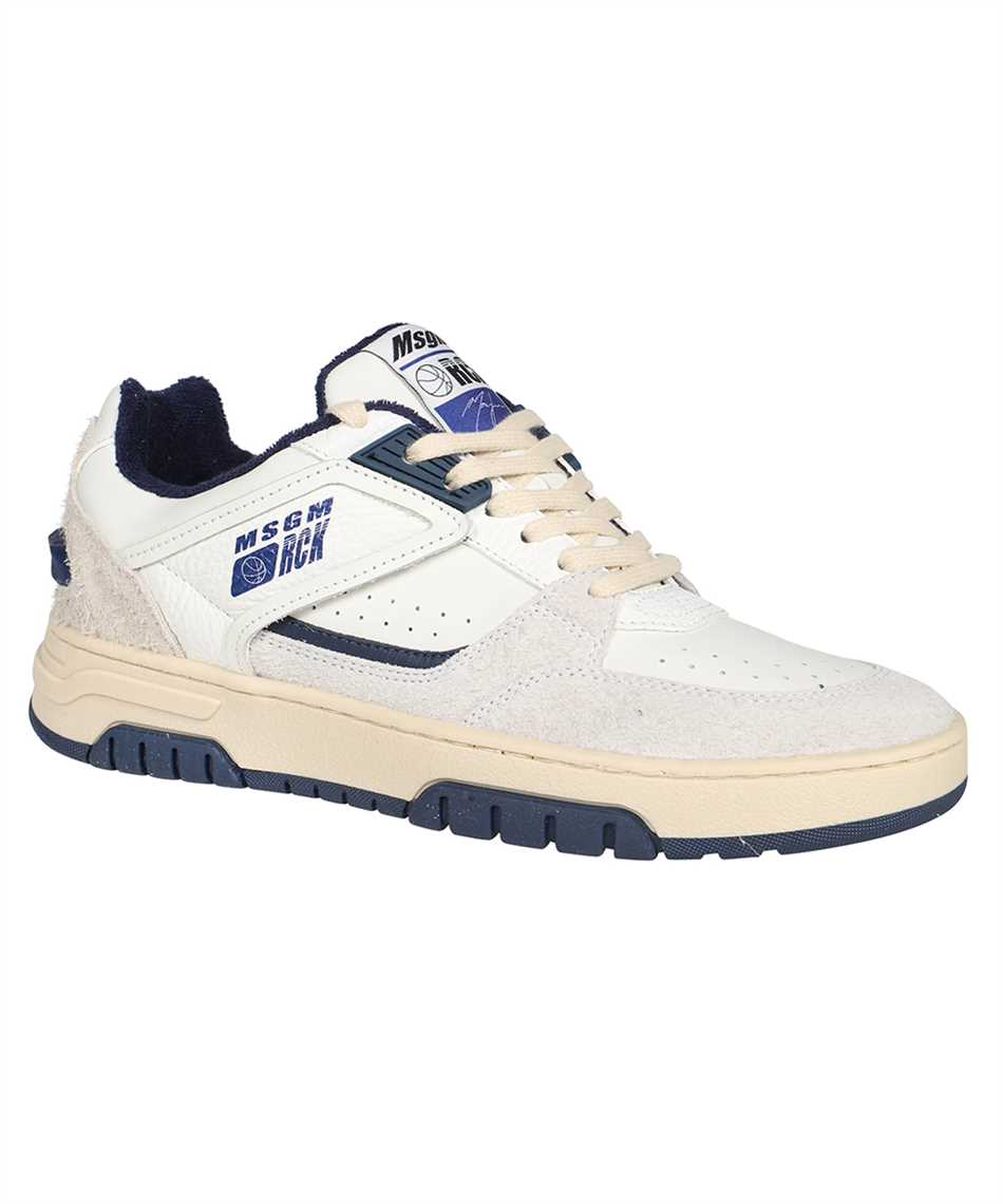Logo detail leather sneakers