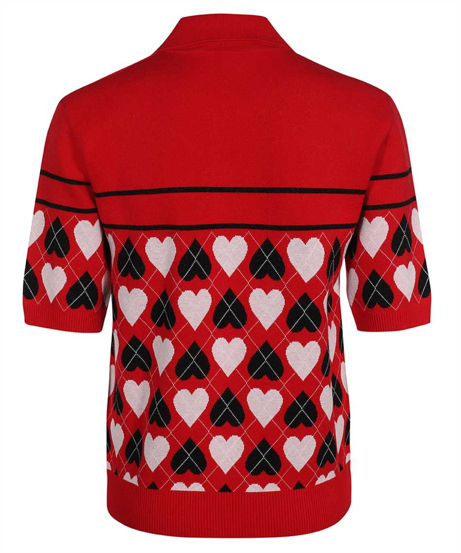 Jacquard knit polo shirt