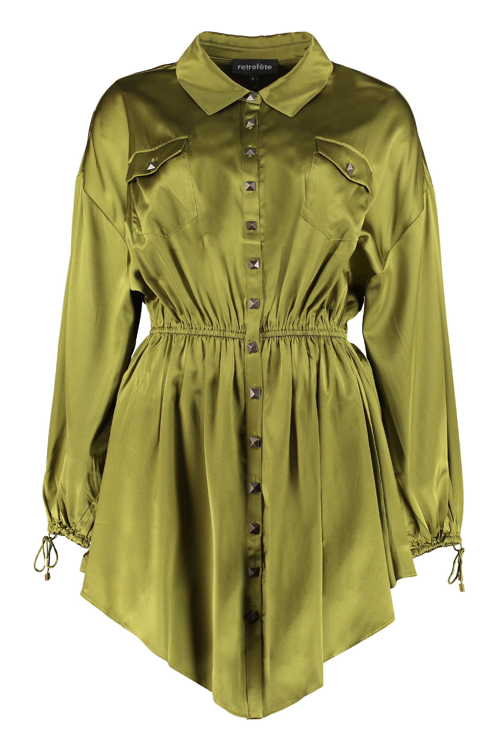 Silk shirtdress
