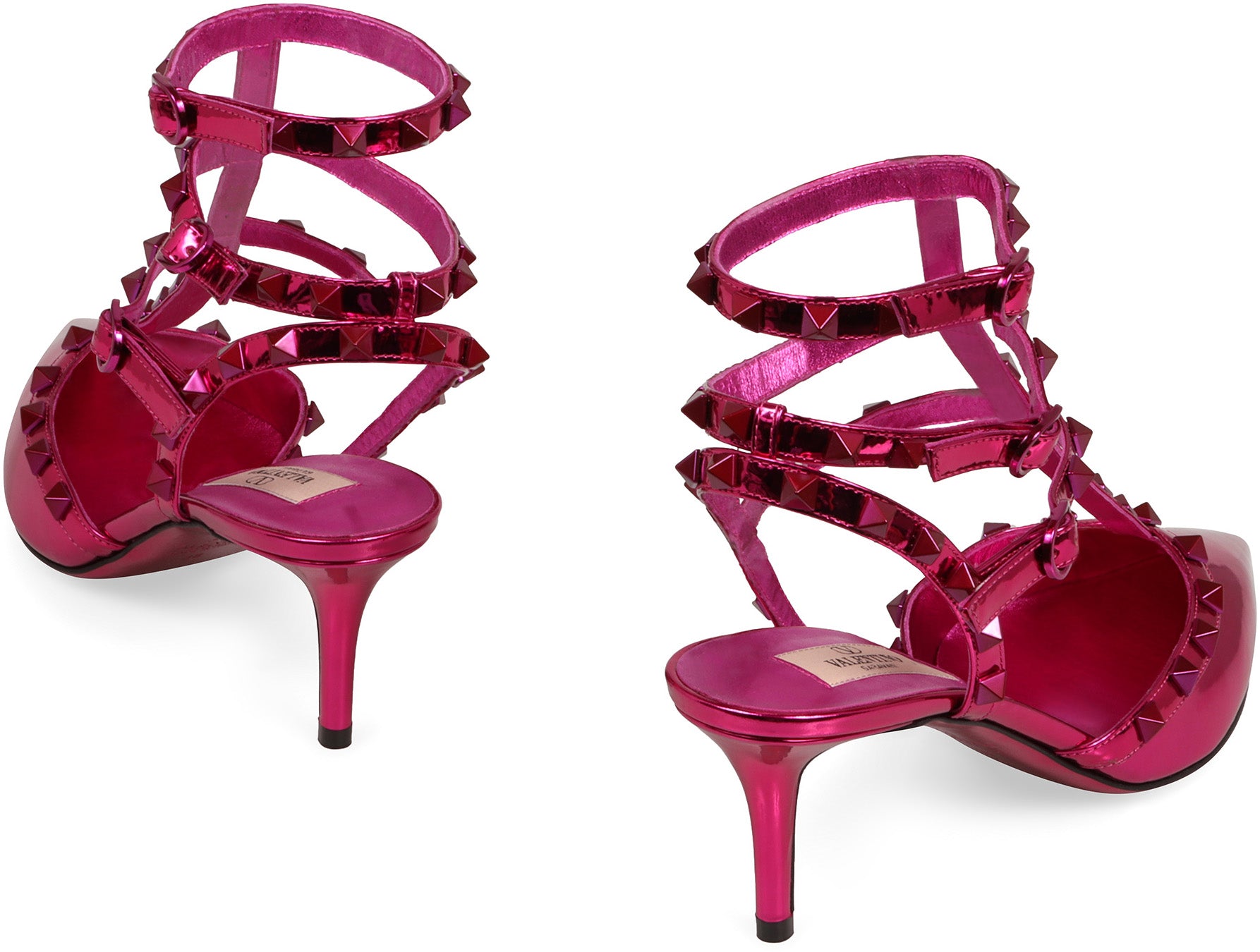 Valentino Garavani - Rockstud patent leather slingback