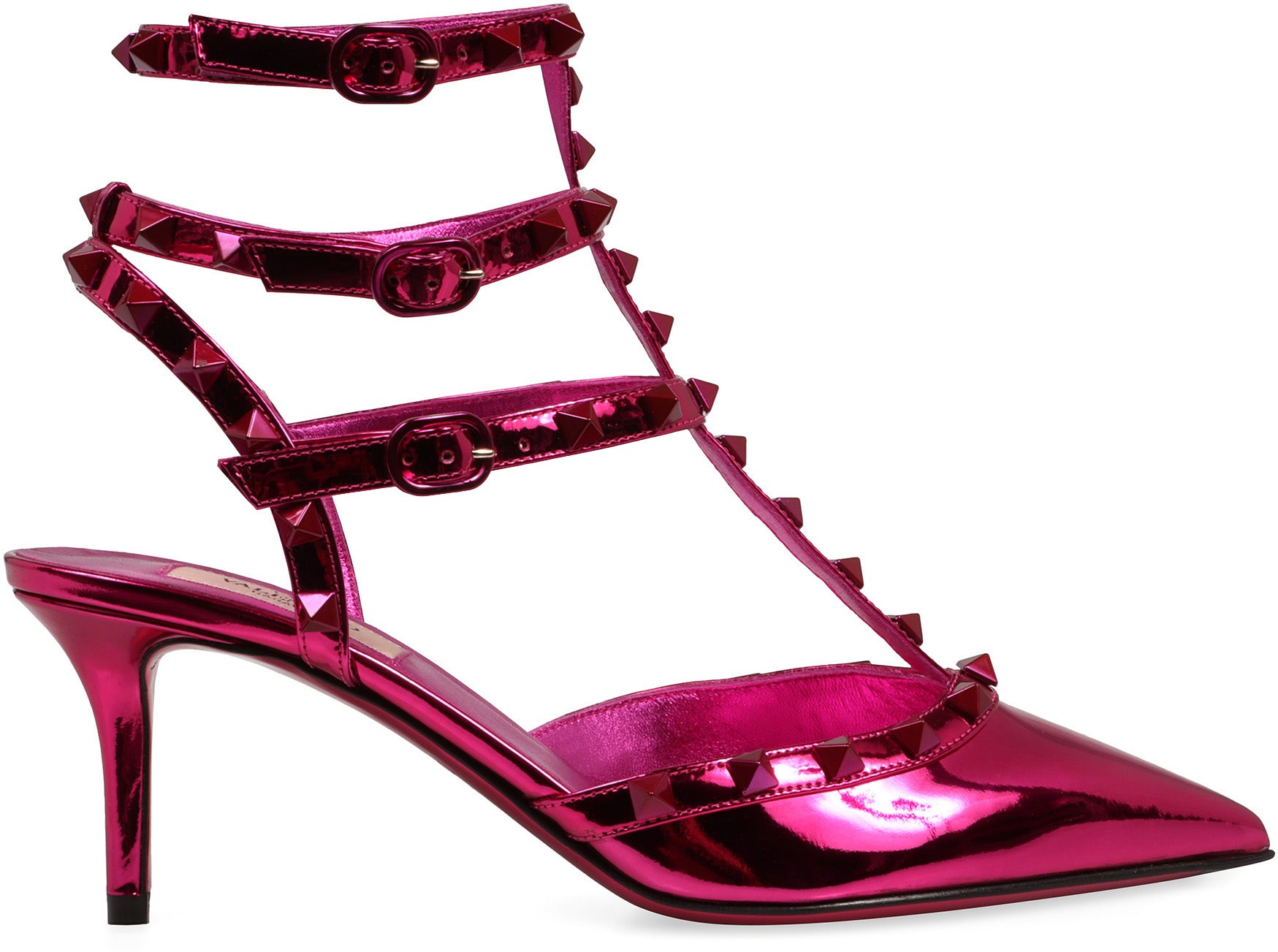 Valentino Garavani - Rockstud patent leather slingback