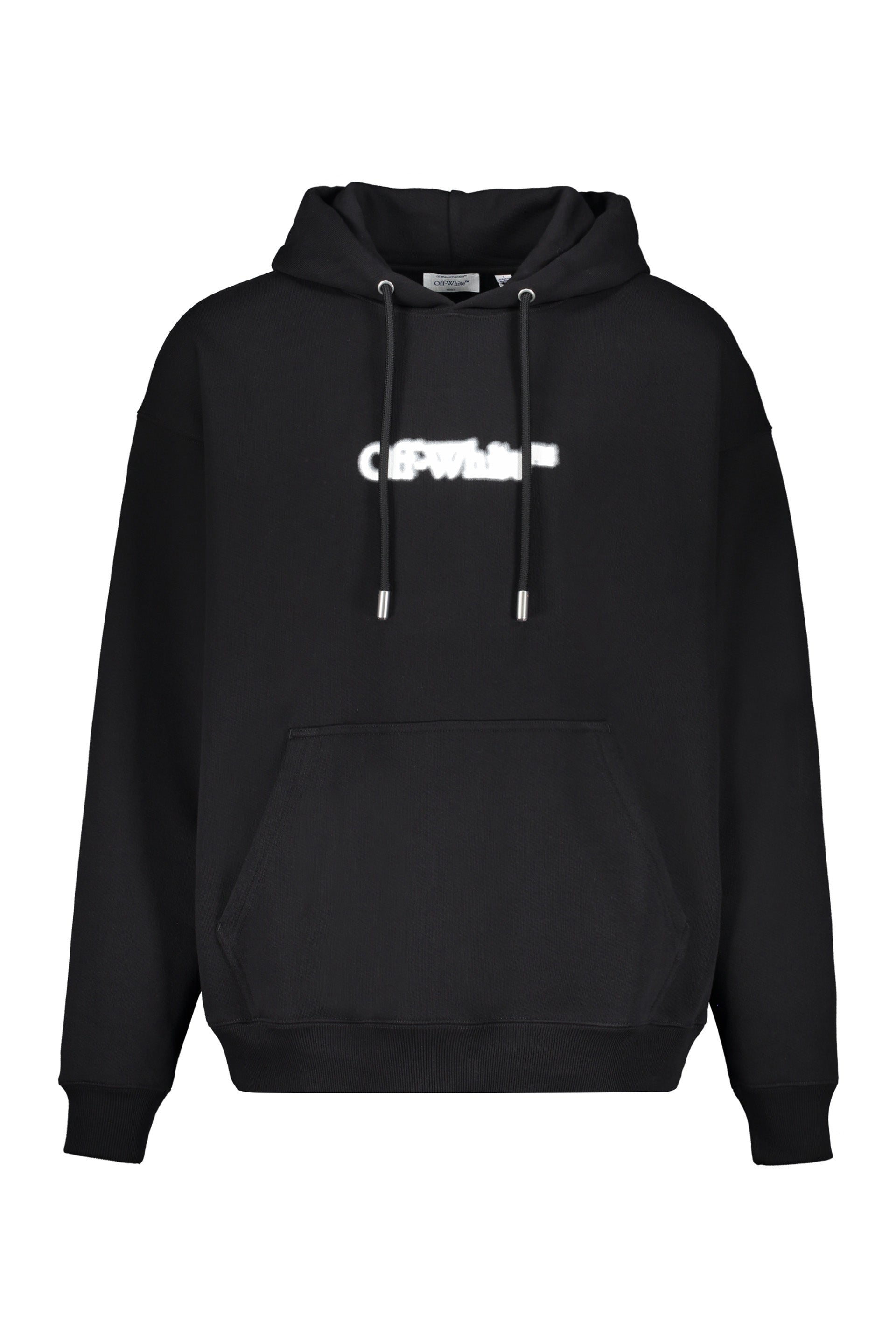 Black sweatshirt with hood and pocket