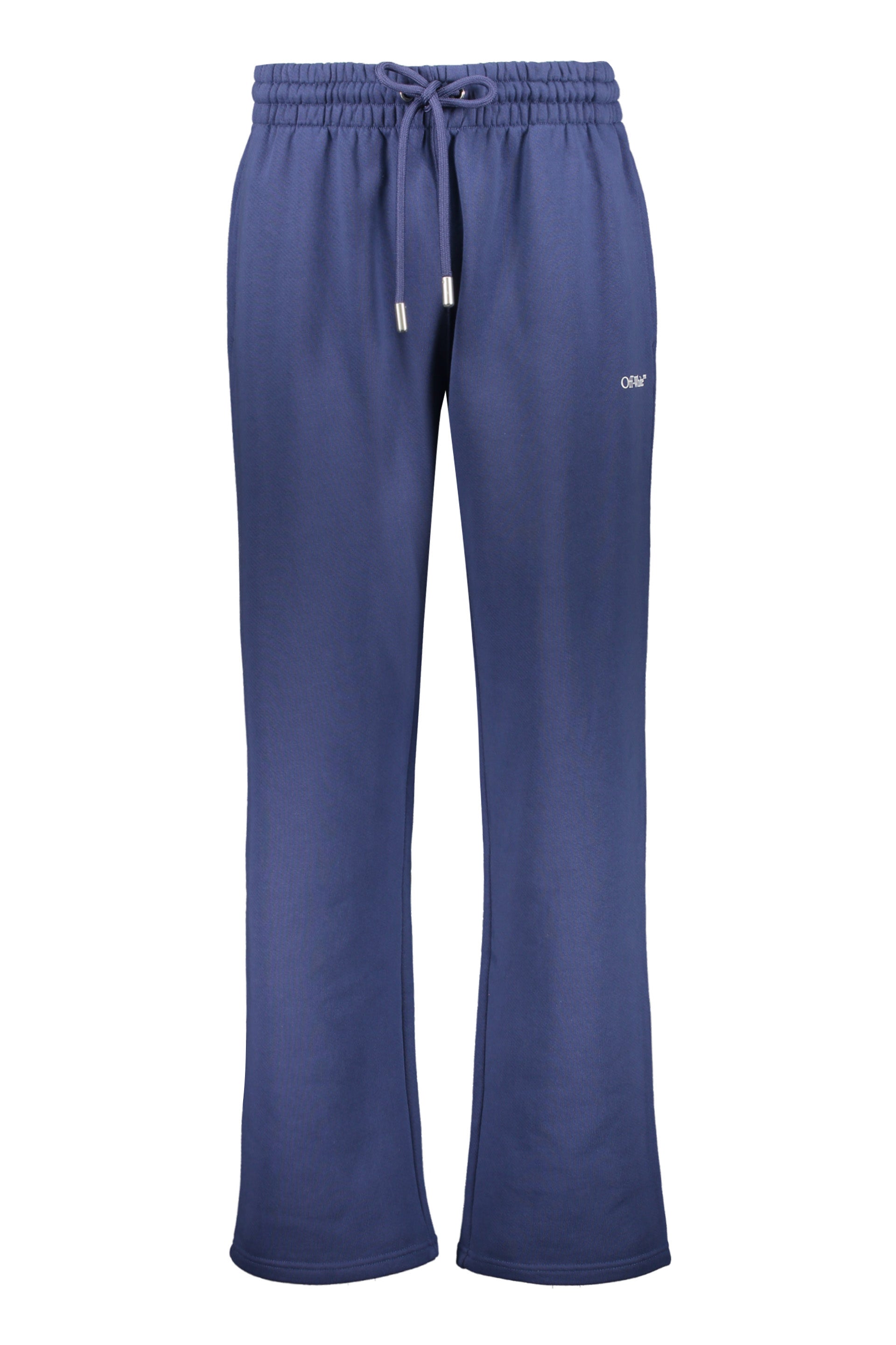 Lightweight blue pants with adjustable drawstring