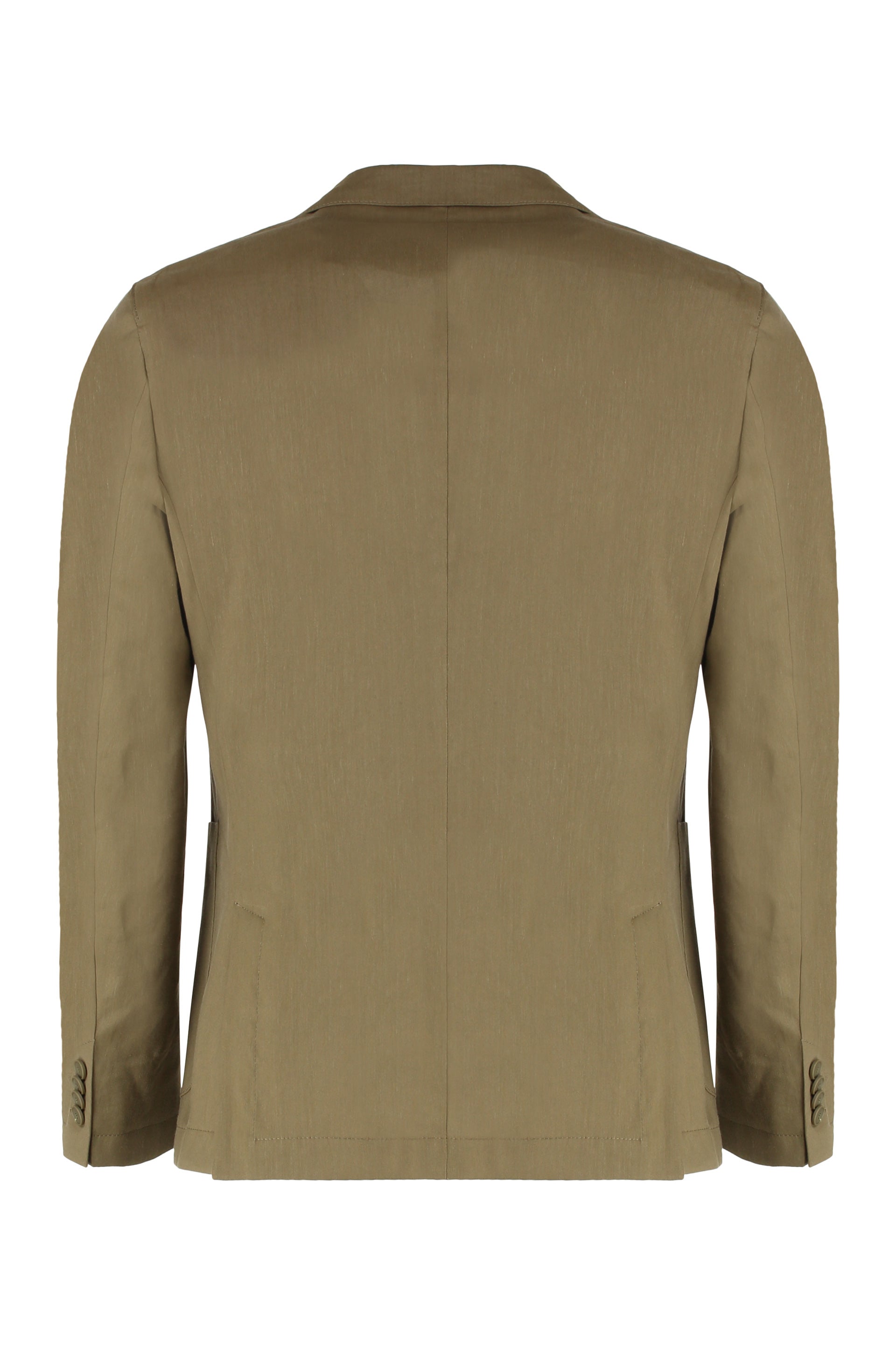 Double-breasted linen blend jacket
