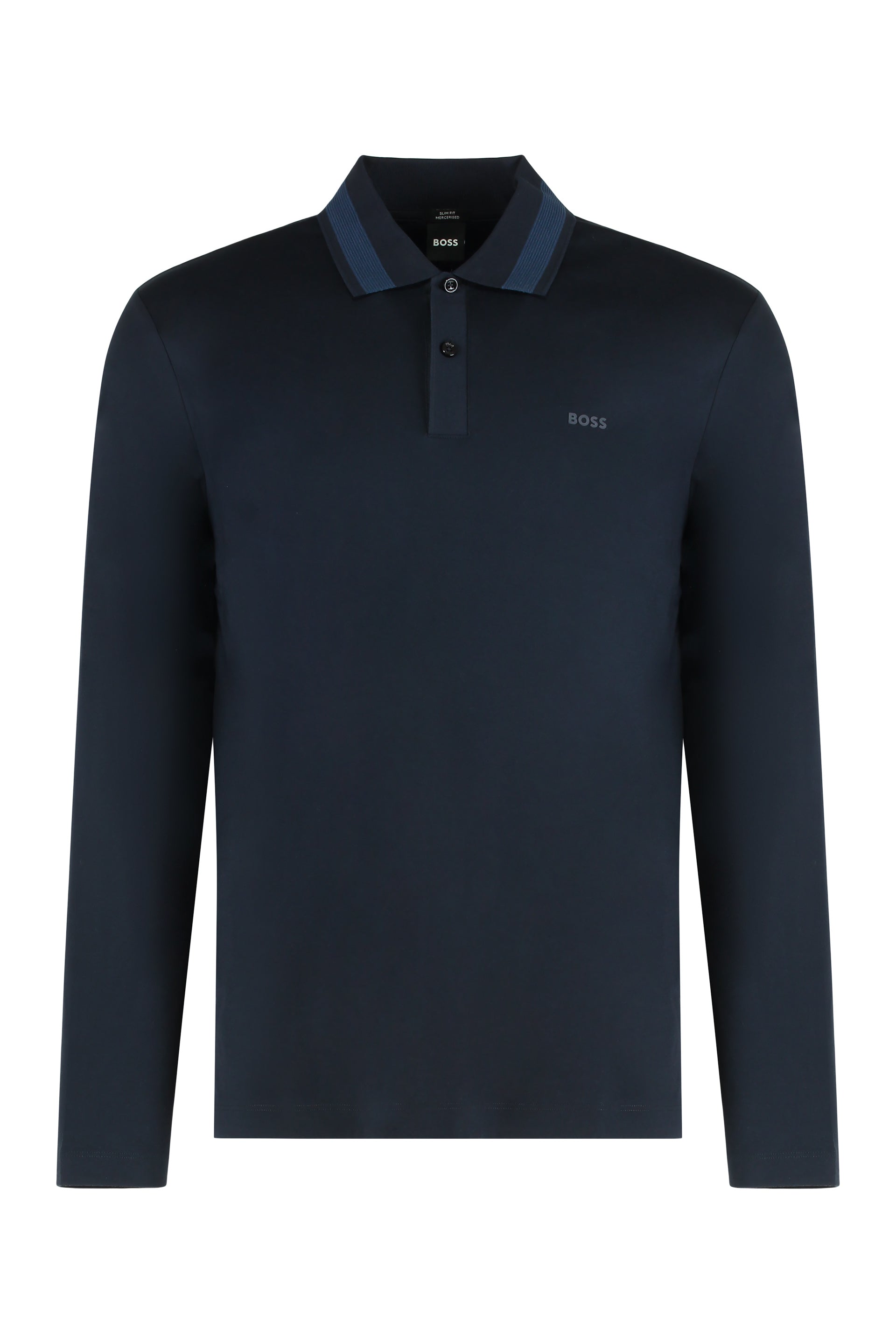Long sleeve cotton polo