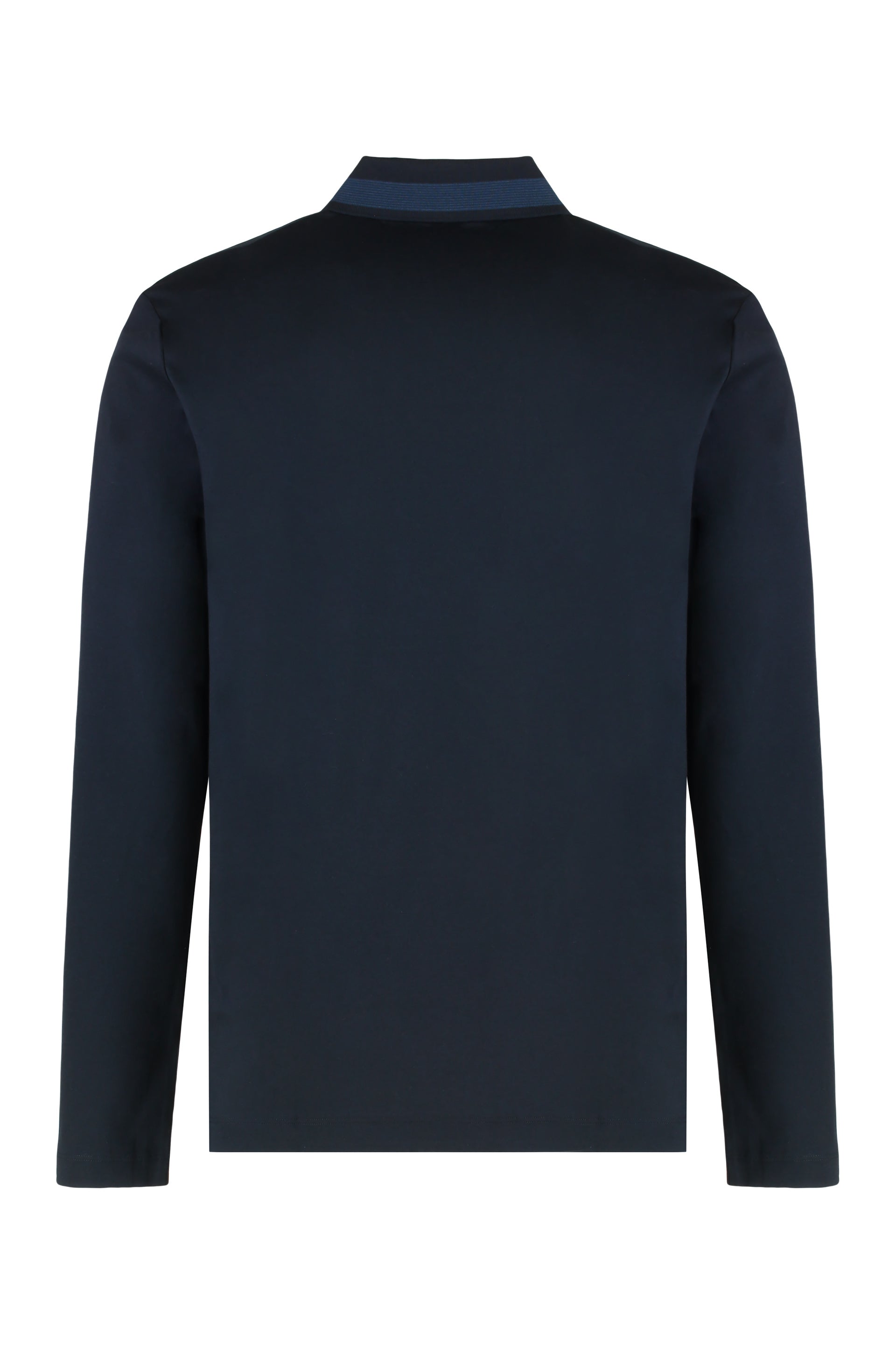 Long sleeve cotton polo