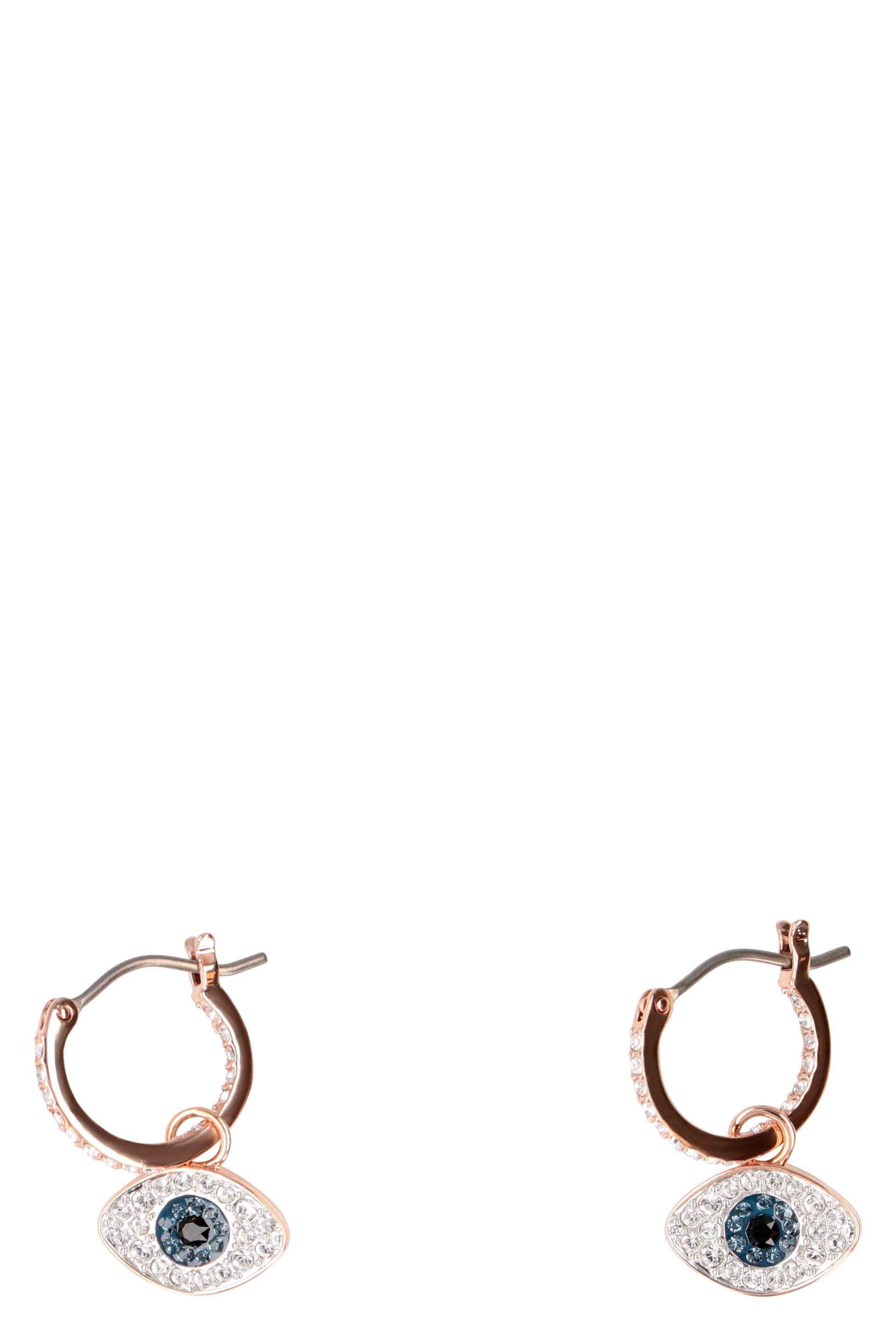 Evil Eye pendant hoop earrings