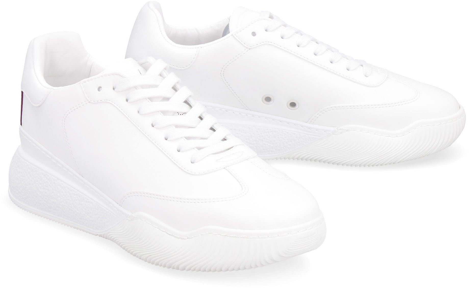 Faux leather sneakers