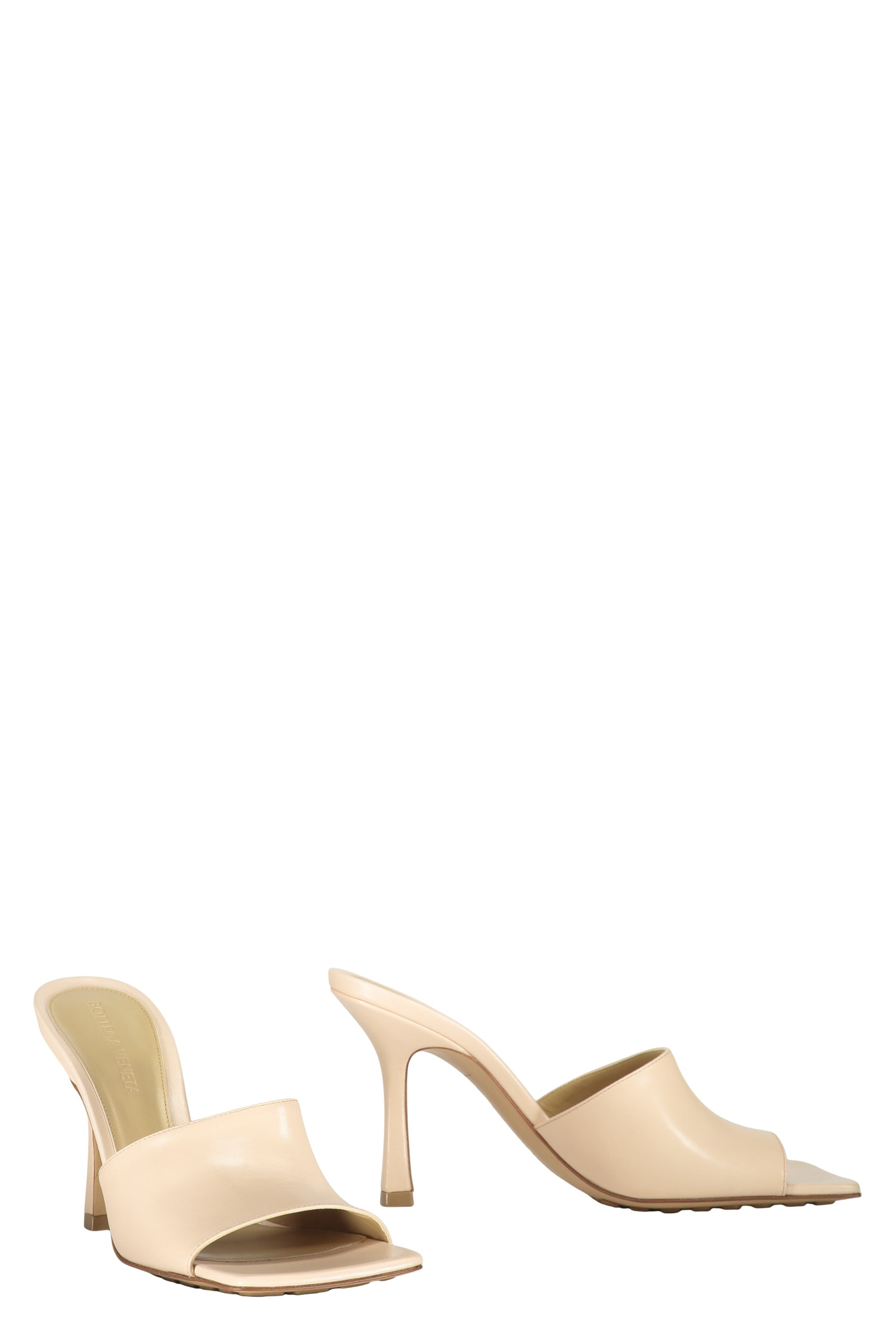 Stretch Leather mules
