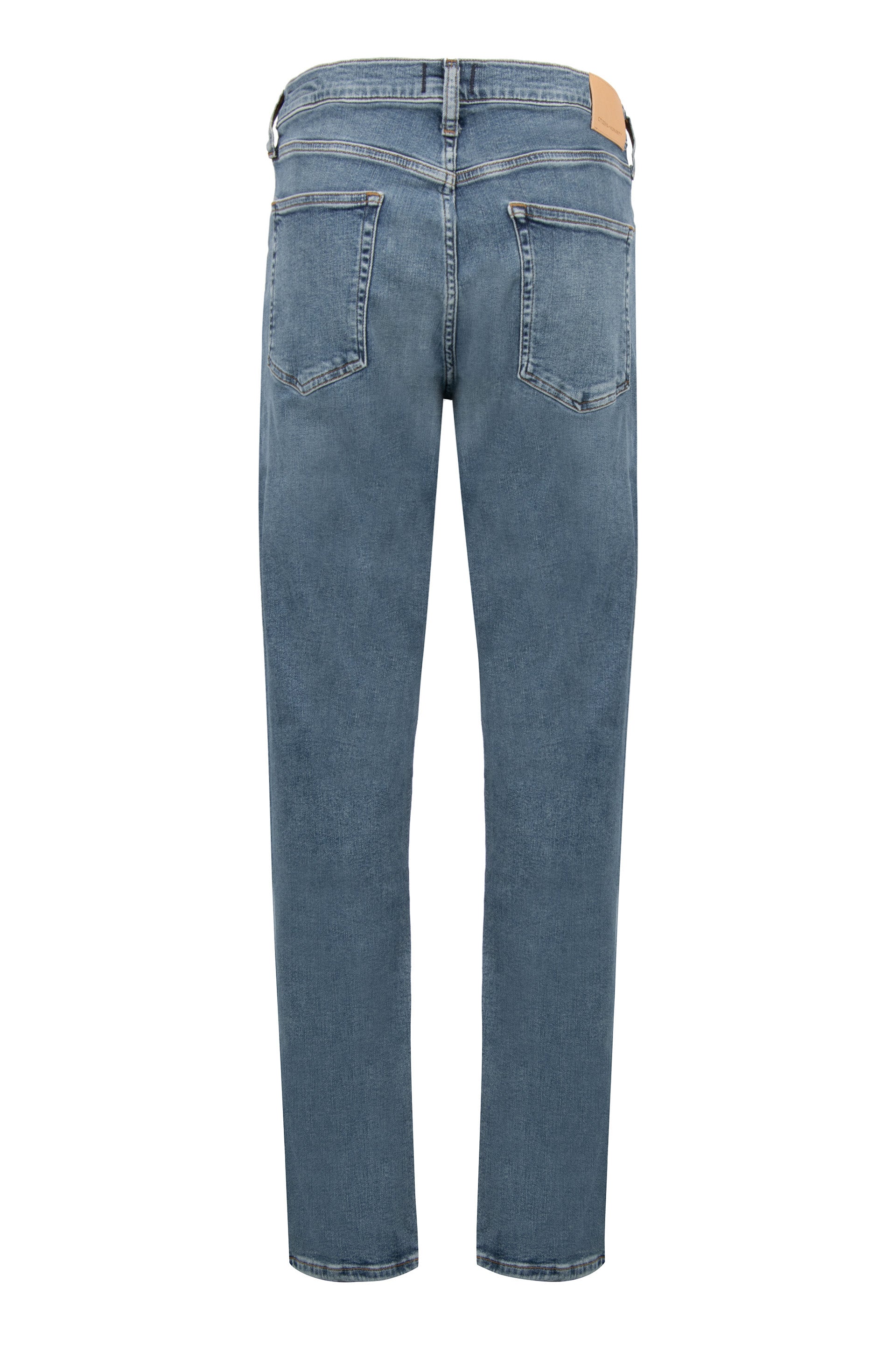 5-pocket straight-leg jeans
