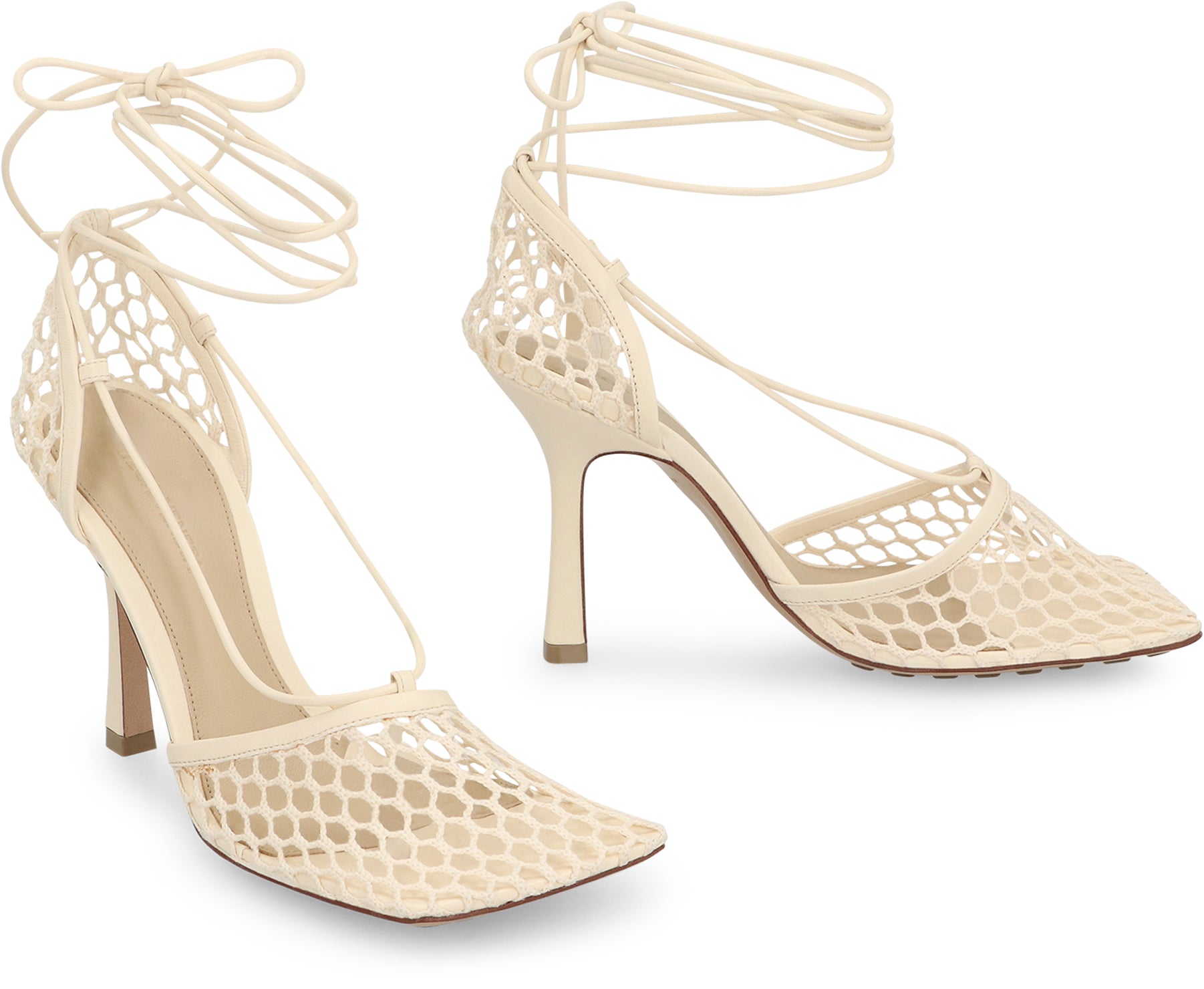 Stretch heeled sandals