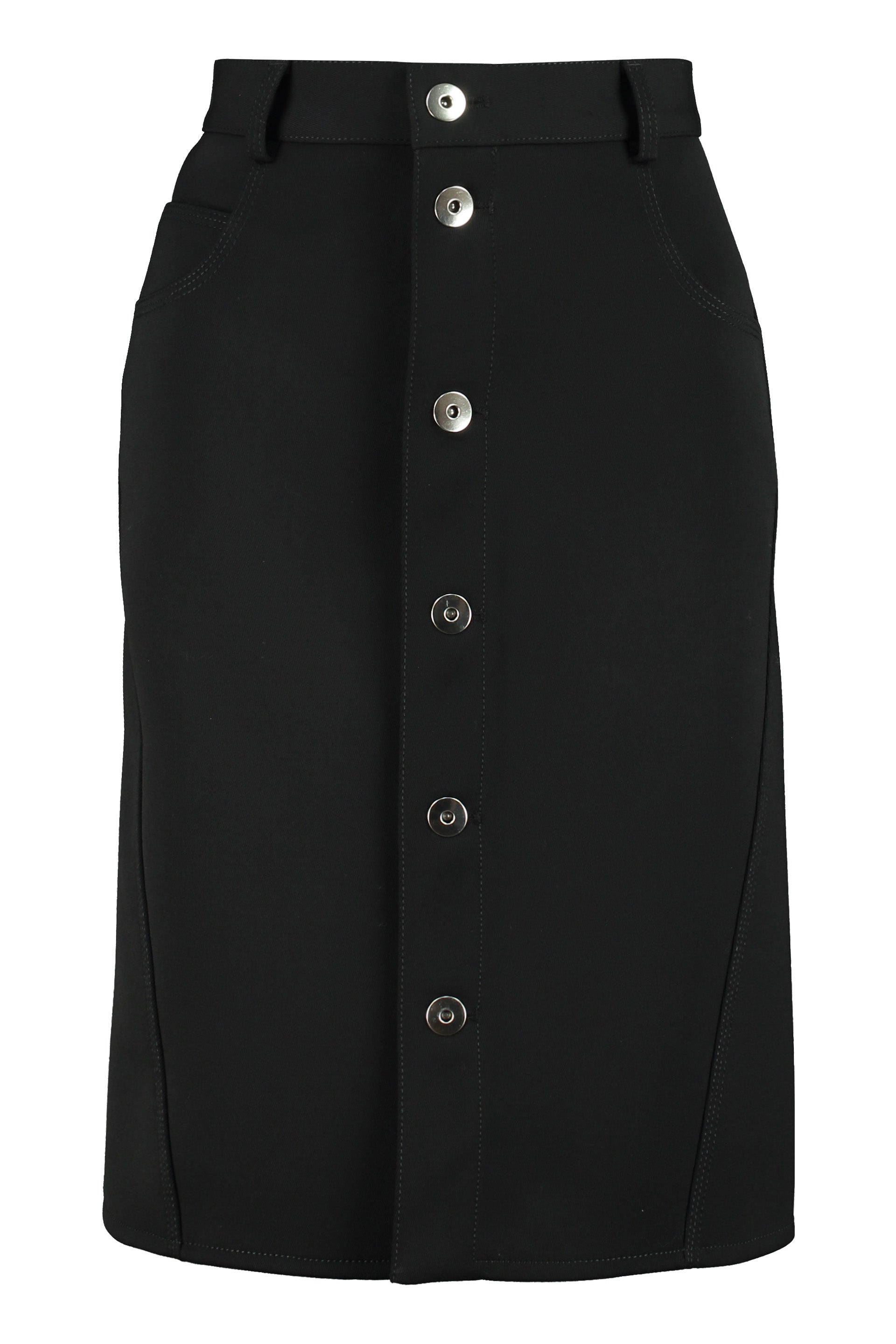 Stretch wool skirt